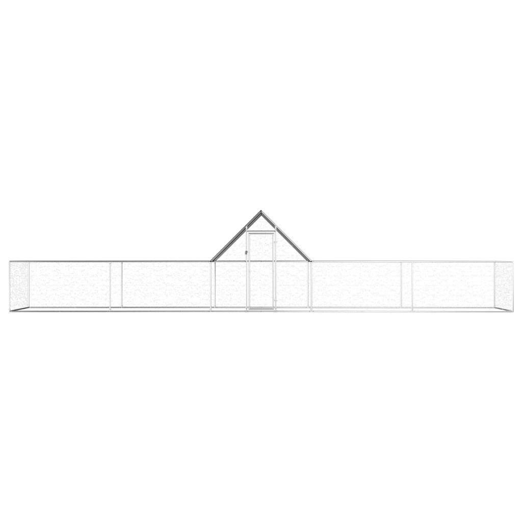 vidaXL Hühnerstall, Hühnerkäfig 10x2x2 m Verzinkter Stahl