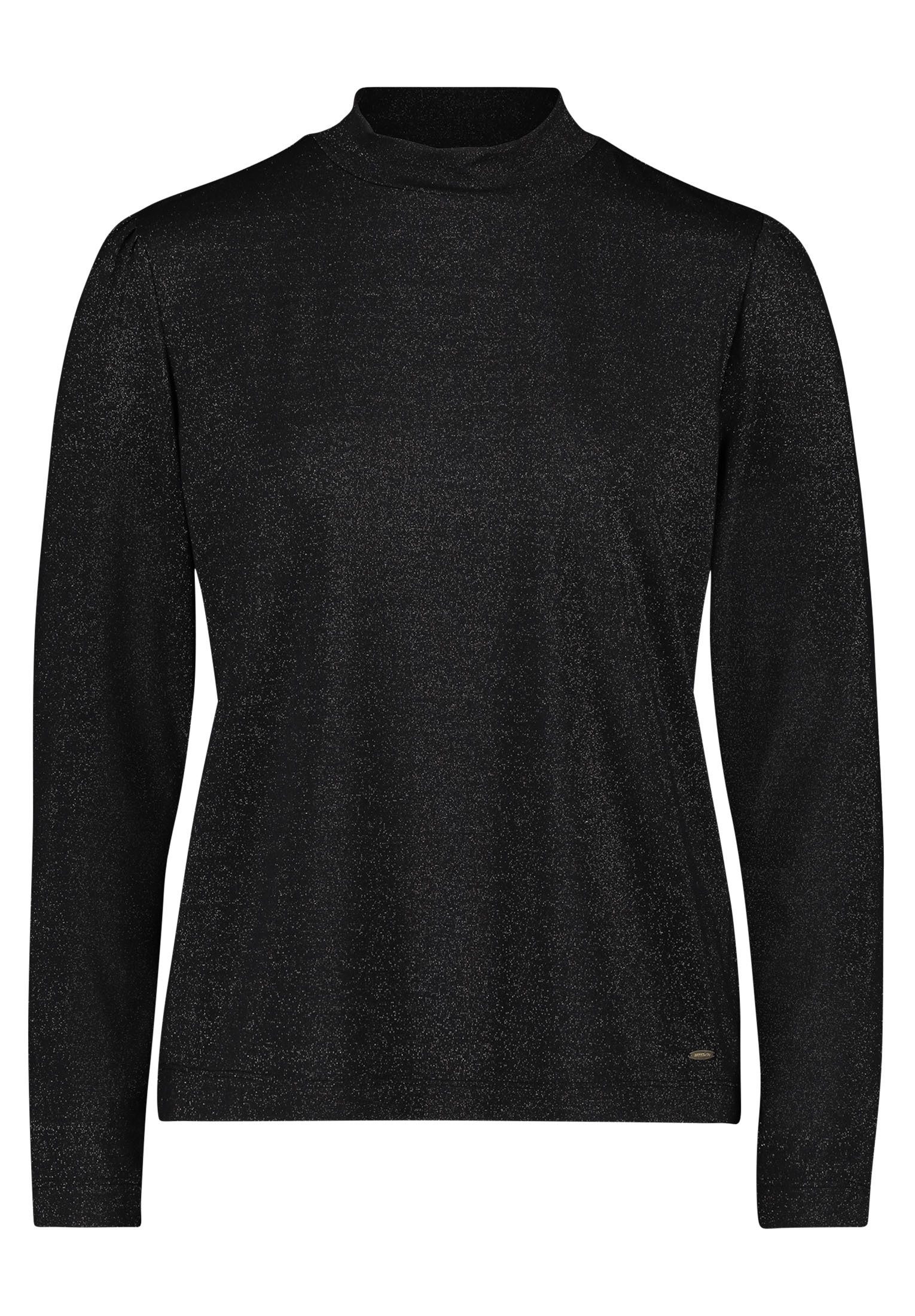 Betty&Co Kurzarmshirt Damen Rollkragenshirt mit Lurexfaden (1-tlg) Glitzer günstig online kaufen