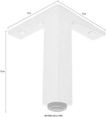 Müller SMALL LIVING Möbelfuß VERTIKO PLY, (Set, 4), passend zu den Regalelementen VERTIKO PLY