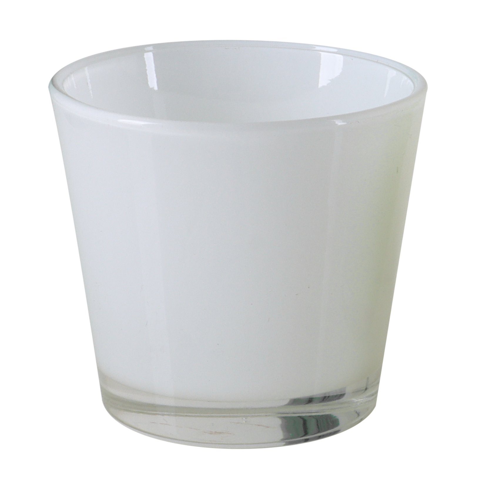 tegawo Blumentopf Mini Pflanztopf Glas, 5er-Set, für Mini Pflanzen oder Teelichter Weiß