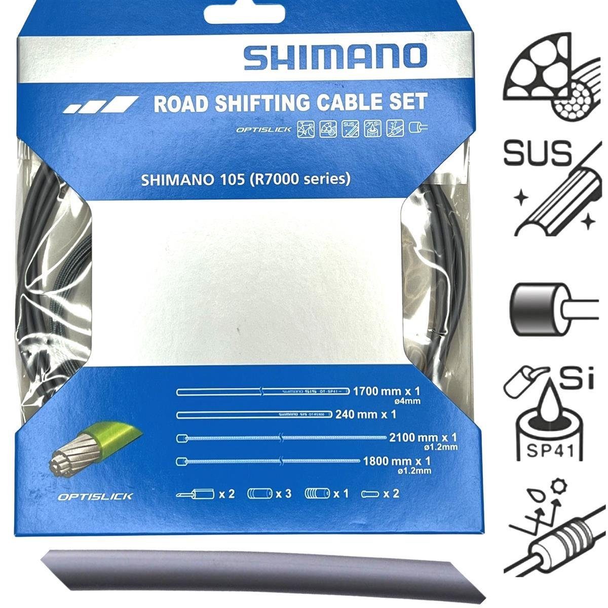 OT-SP41 Schaltzug-Set Optislick grau Shimano Felgenbremse Road Shimano