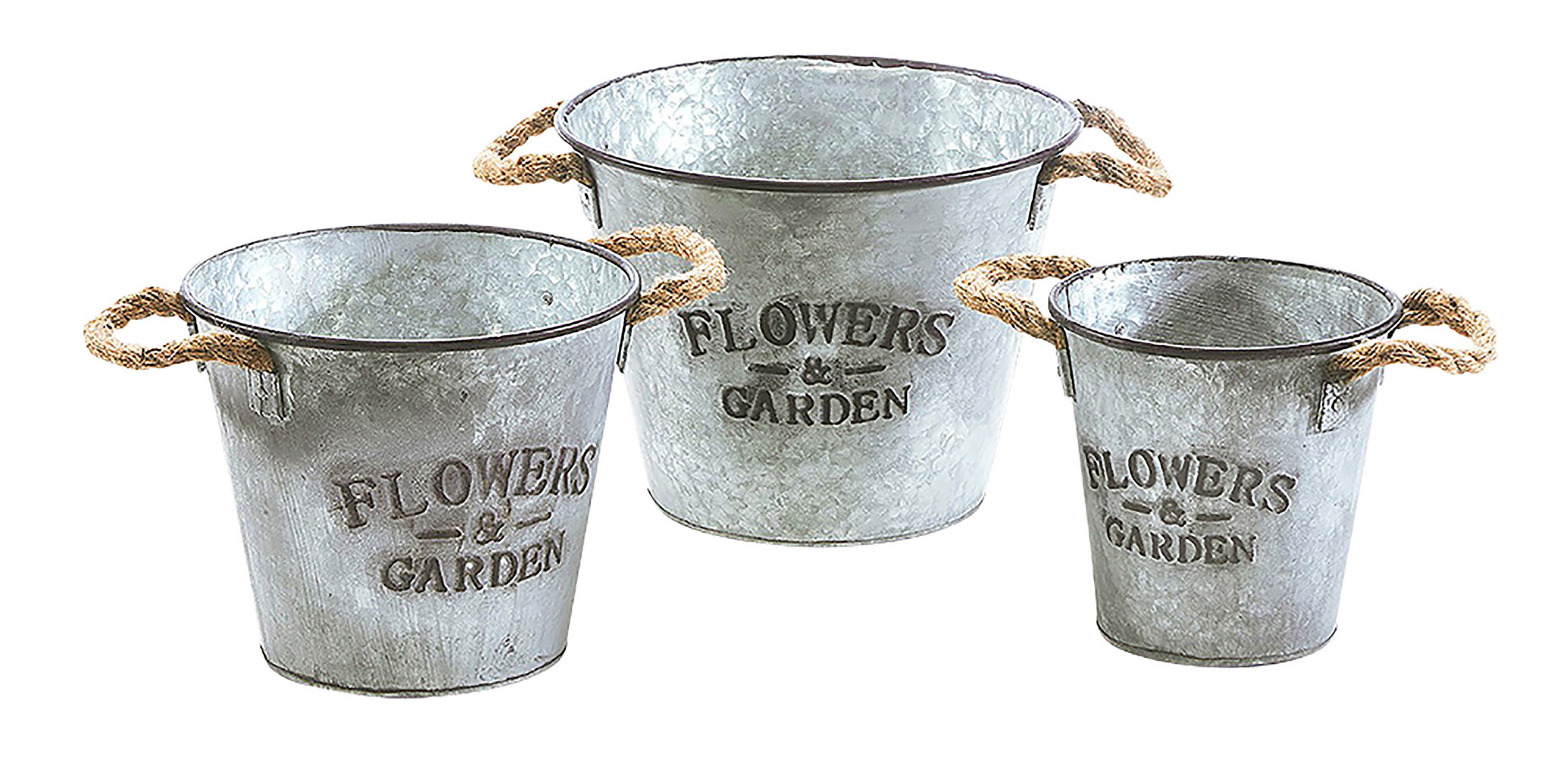 Kobolo Blumentopf Pflanzgefäß rund aus Metall günstig online kaufen
