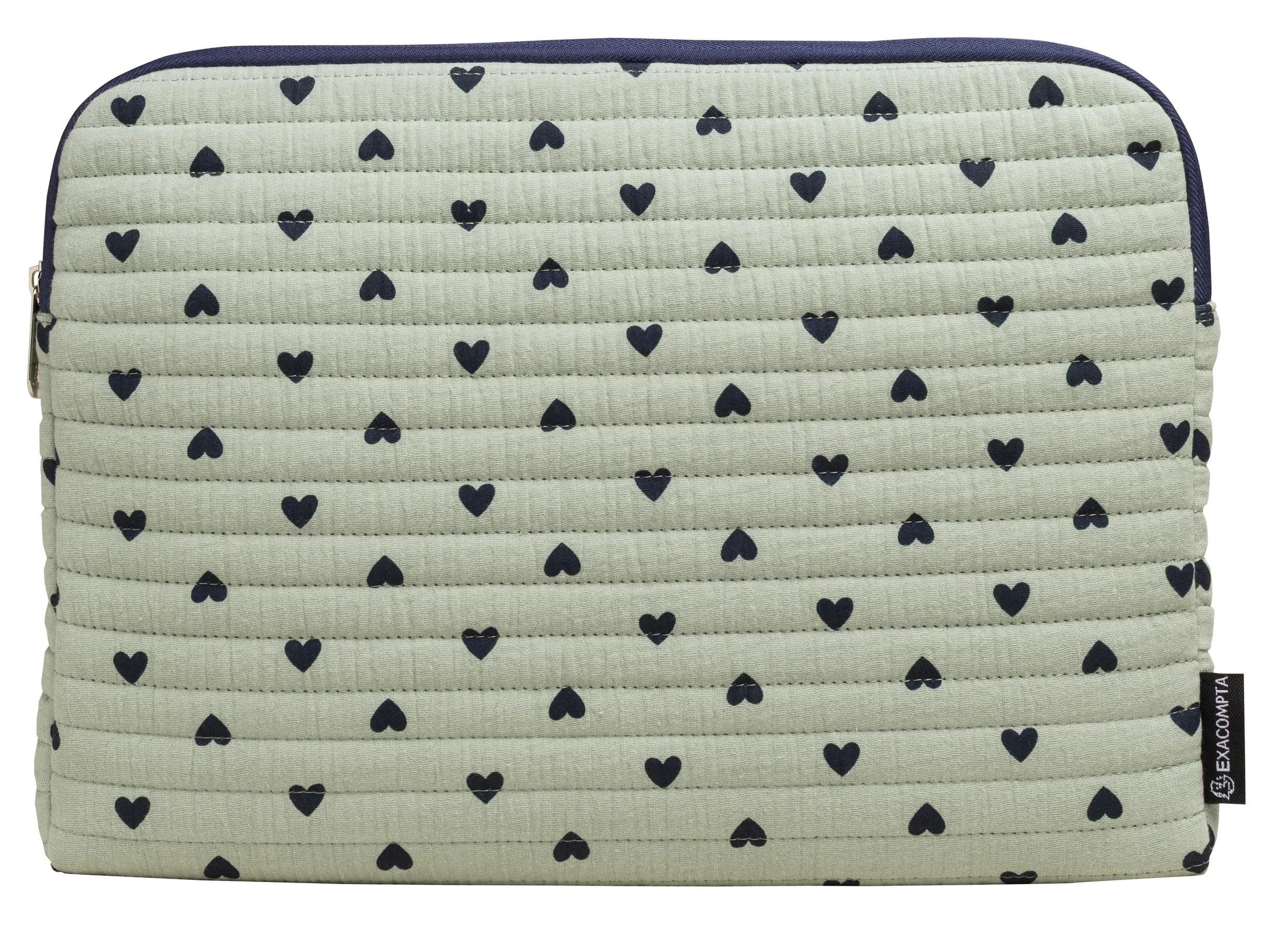 EXACOMPTA Laptoptasche Laptophülle 13-14'' Herzen - Grün 17263E, Laptophüllen