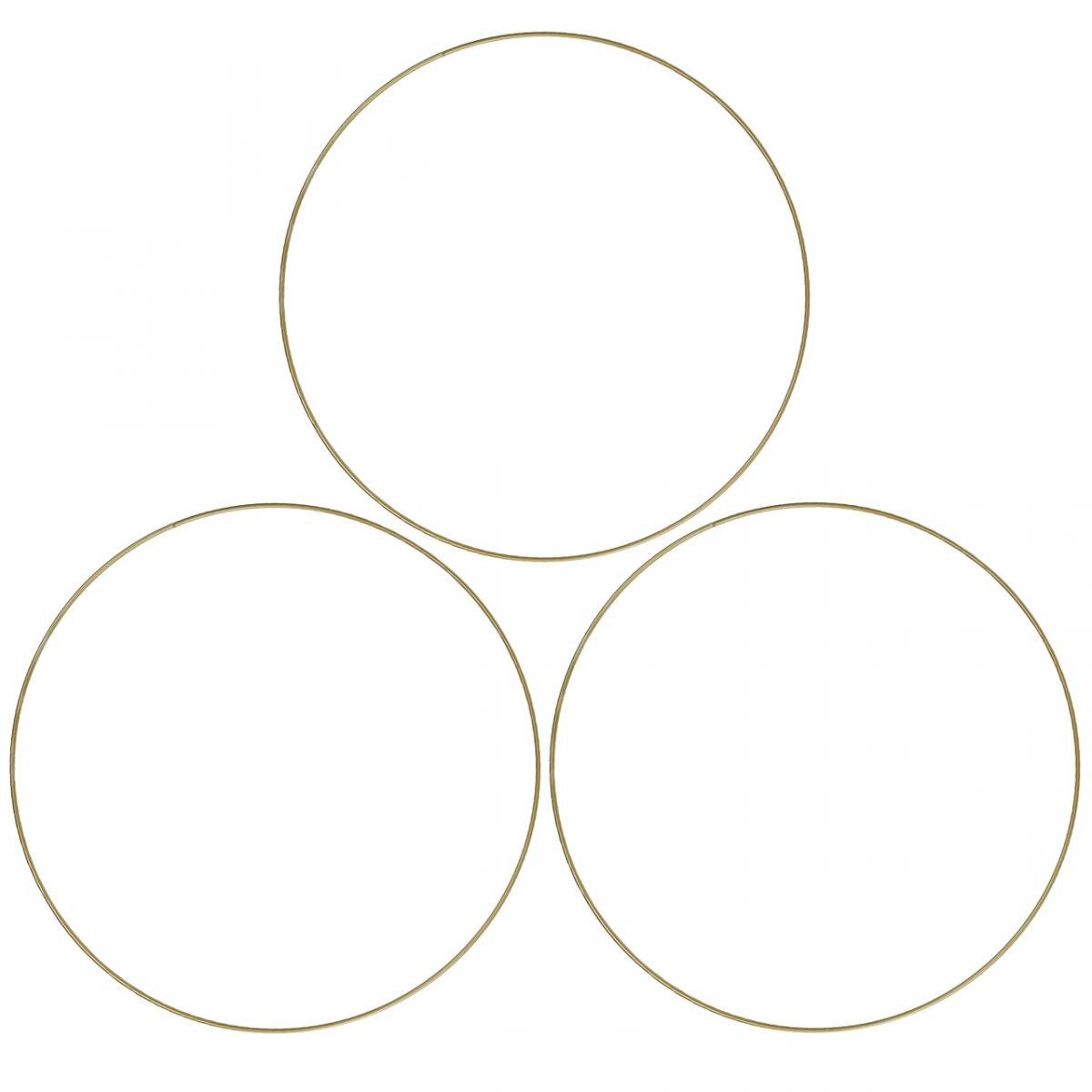 Florists Products Gartenfigur Goldener Deko-Ring Metallring Ø20,5cm Set von 6 für, 6 Stück