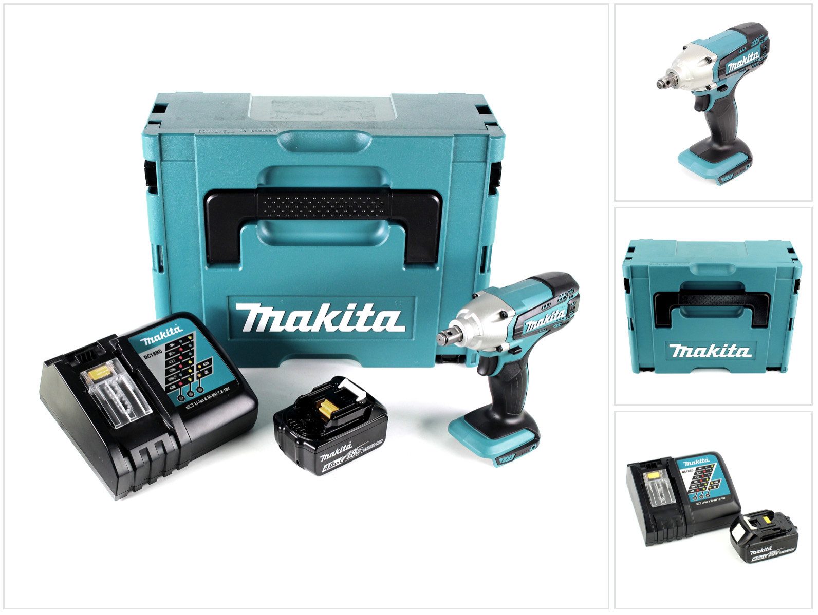 Makita Akku-Schlagschrauber DTW 190 RM1J 18V Li-Ion Akku Schlagschrauber im Makpac