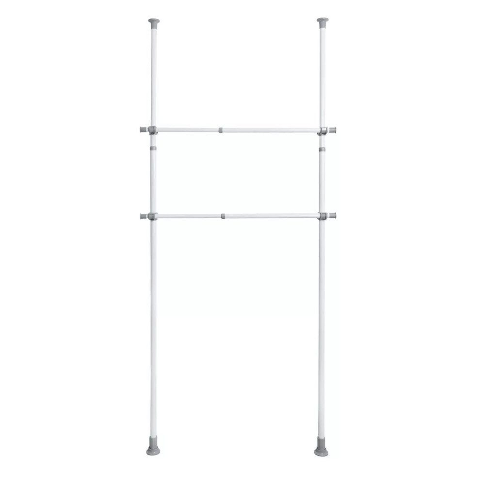 WENKO Garderobenstange Kleiderstange Stange Kleiderschrank, (Spar-Set, 2 St., praktisch vielseitig), längenverstellbar