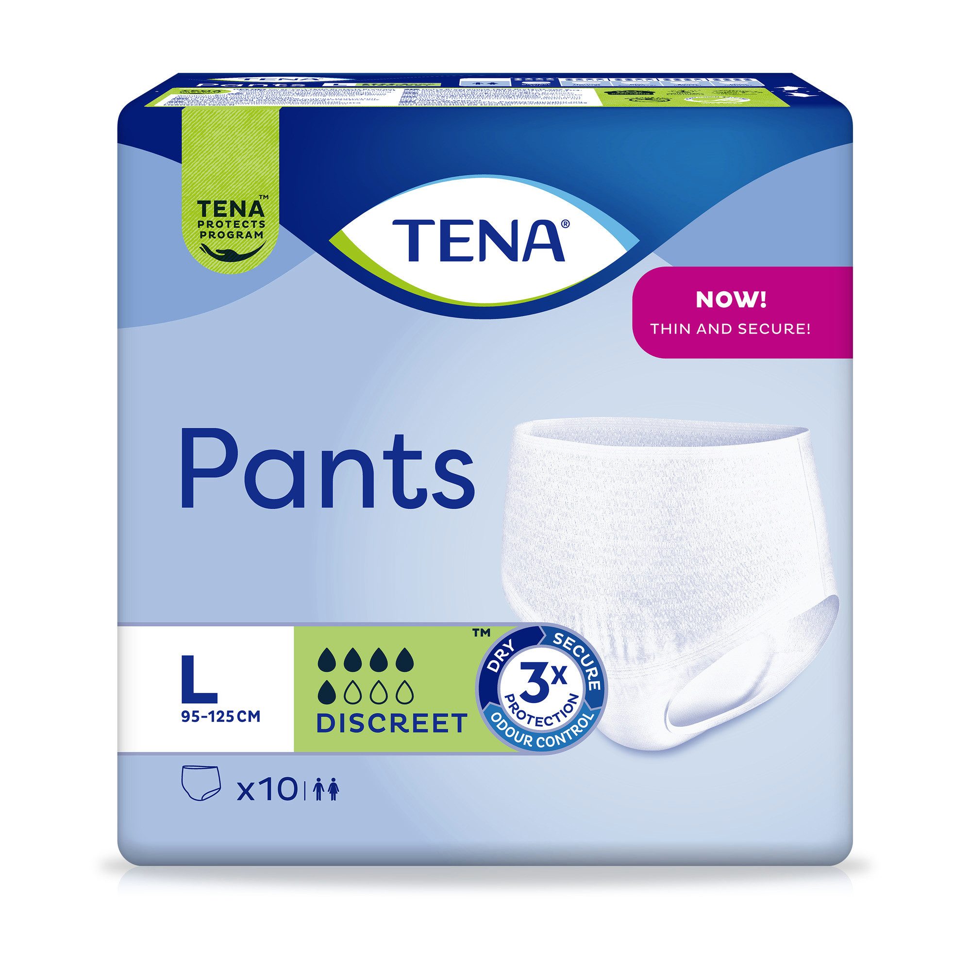 TENA Inkontinenz-Pants TENA Pants Discreet - Inkontinenzpants, L Gr., 10-St.