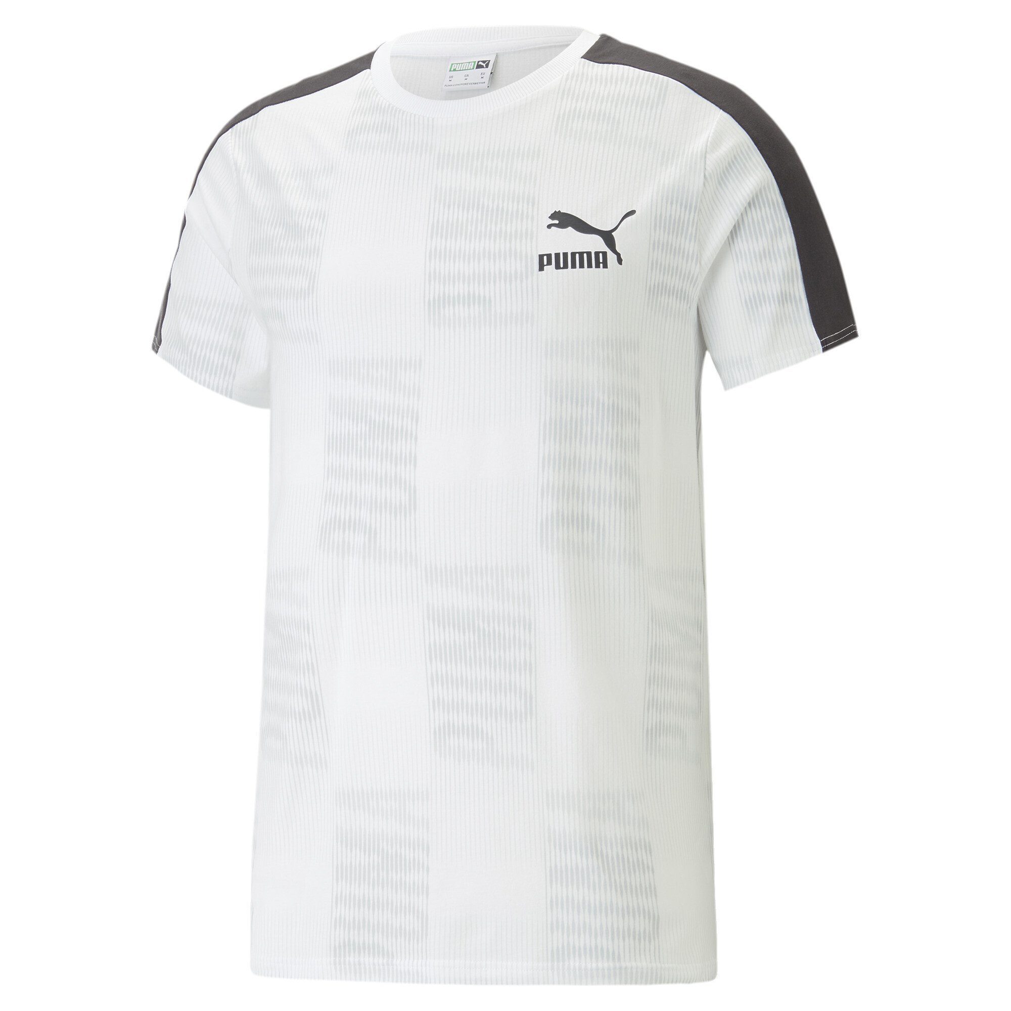 PUMA T-Shirt T7 Sport T-Shirt Herren White Aop