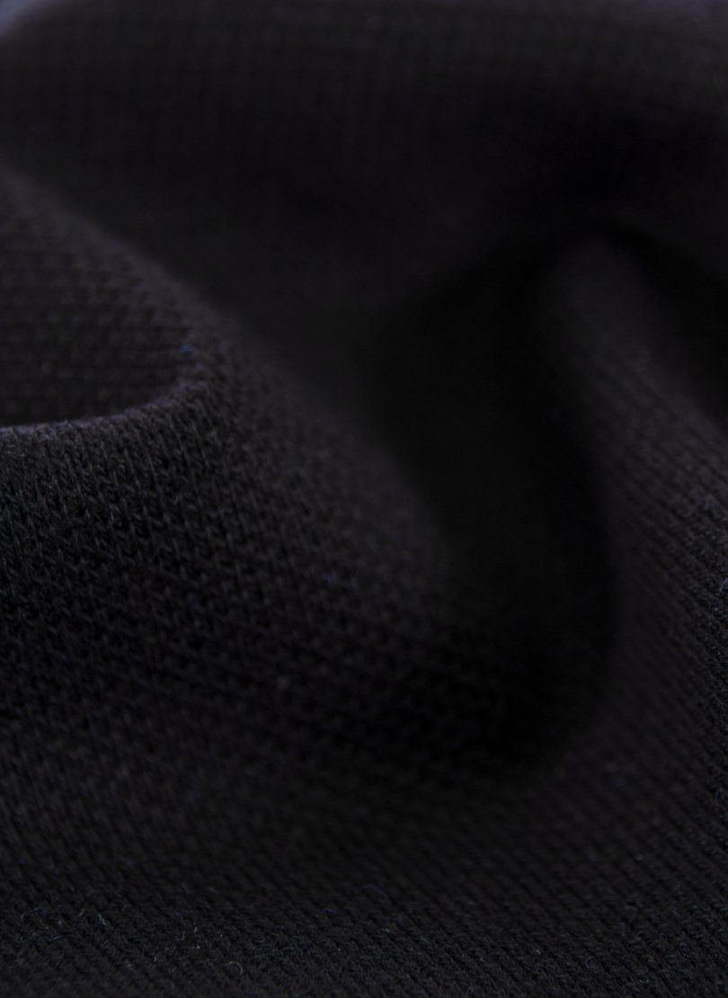 Trigema Poloshirt schwarz TRIGEMA ohne Poloshirt Knopfleiste
