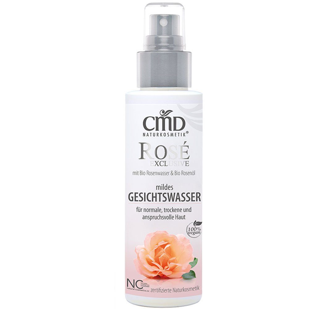 Naturkosmetik 100ml Gesichtswasser Gesichtswasser CMD Sprühkopf Rose Exclusive mit