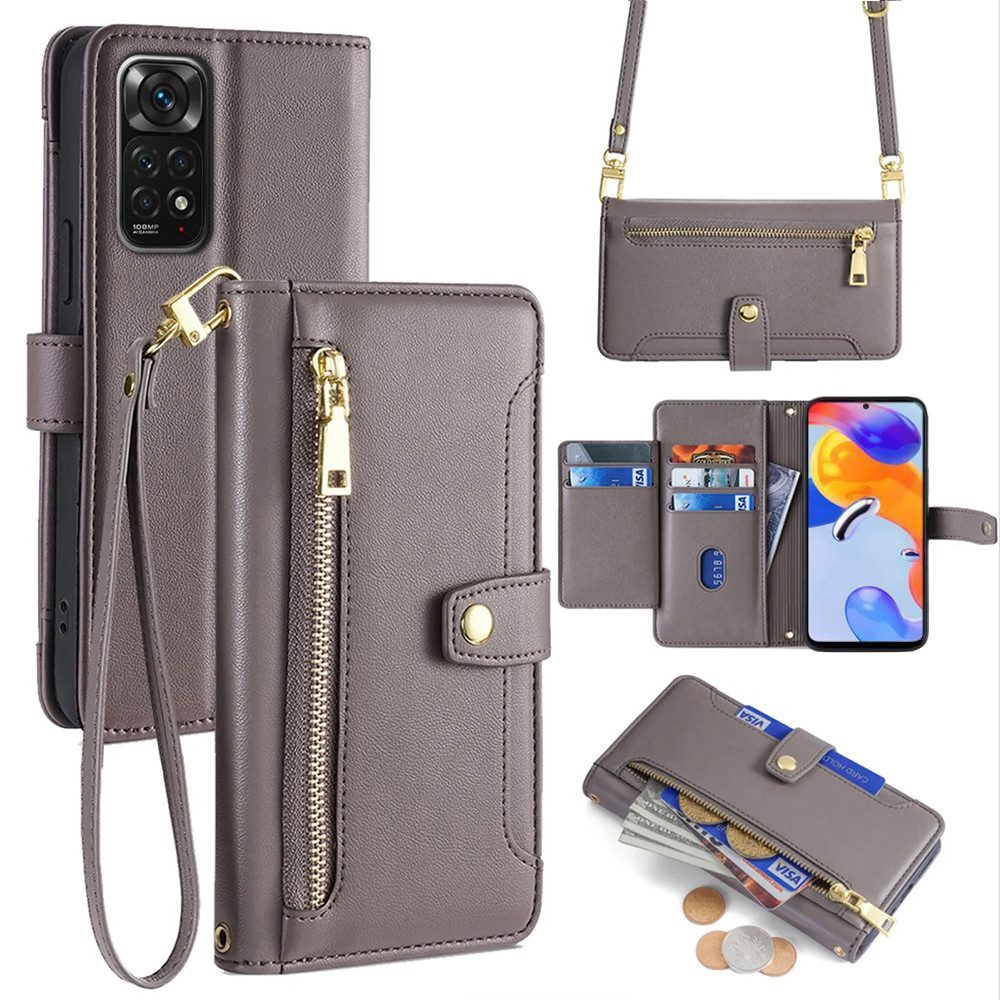 betterfon Handykette mit Portemonnaie für Xiaomi 17T - Handykette mit 5 Kartenfächer, Hände frei – mit Silikonhülle & Schnur für flexiblen Alltag