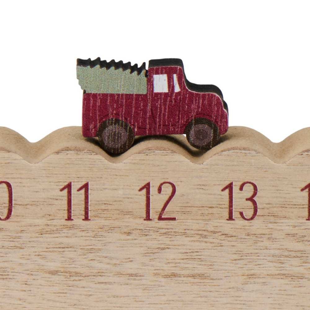 Ib Laursen Weihnachtsfigur IB Laursen Weihnachtskalender LASTWAGEN mit WEIHNACHTSBAUM 50 cm