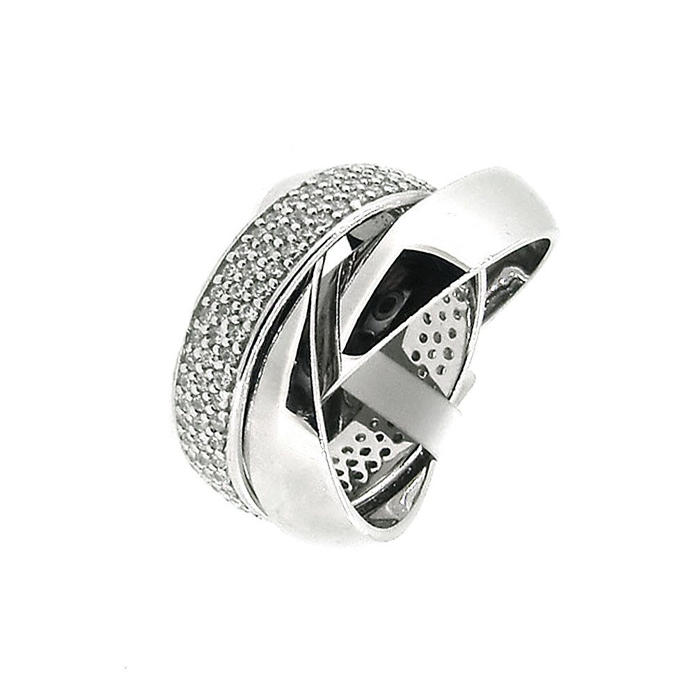 mit Zirkonia 943-03376 miteinander gooix Ringen drei Ring und verbundenen Fingerring, GOOIX