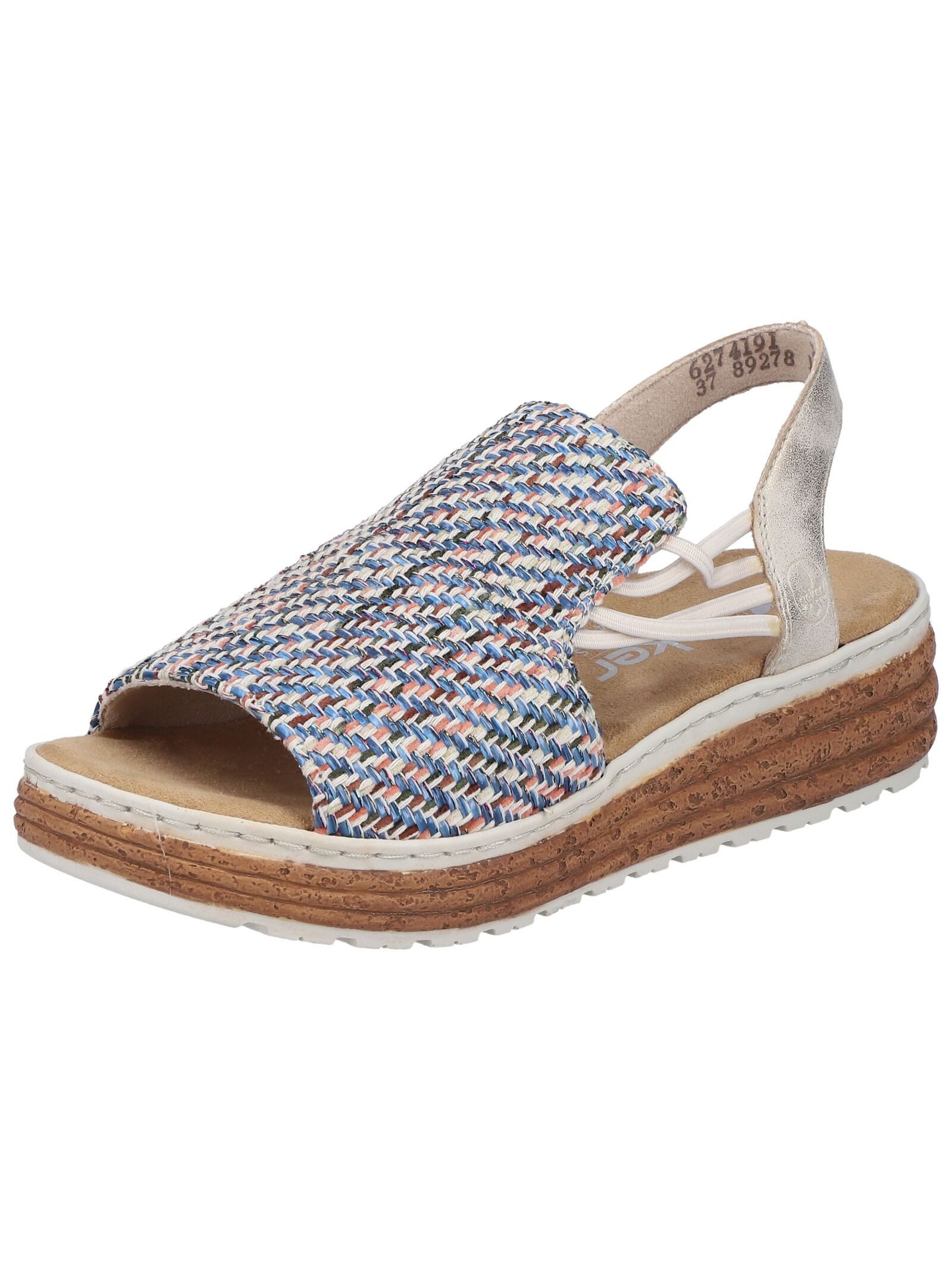 Rieker Rieker Sandalen Textil Keilsandalette
