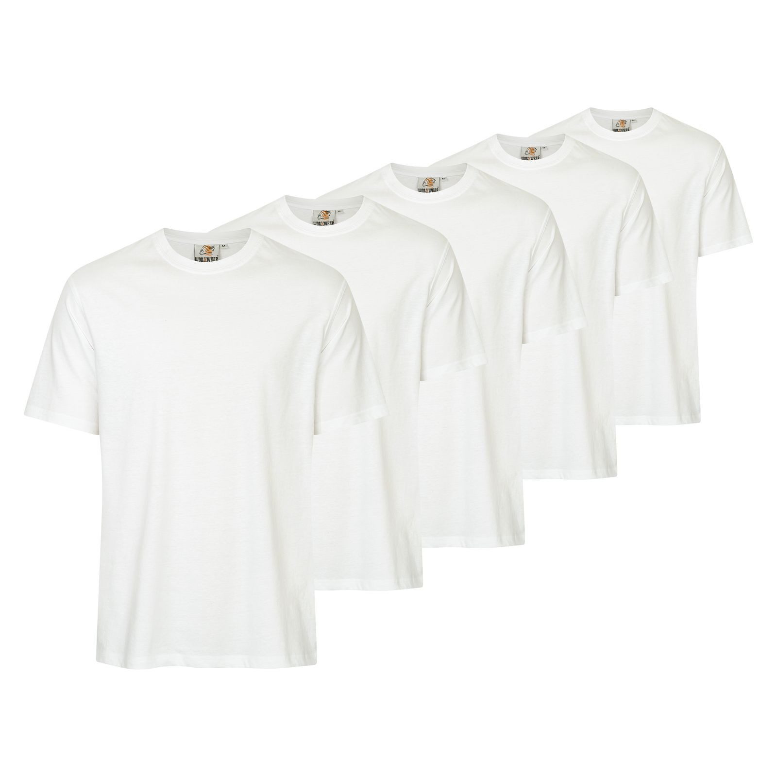 WORXWEAR T-Shirt Herren (Spar-Set, 5-tlg) Strapazierfähiges T-Shirt mit Einlaufwert < 5%