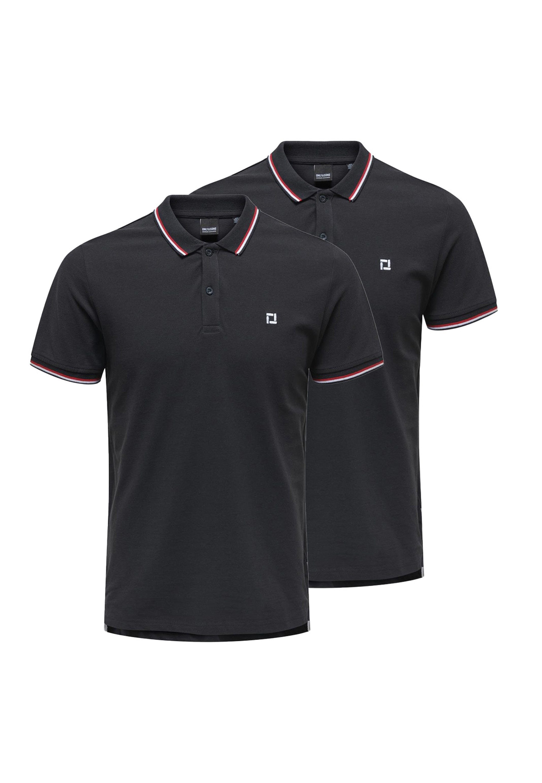 ONLY & SONS Poloshirt 2er Pack Onsefletcher (Spar-Set, 2-tlg) Poloshirt - B günstig online kaufen