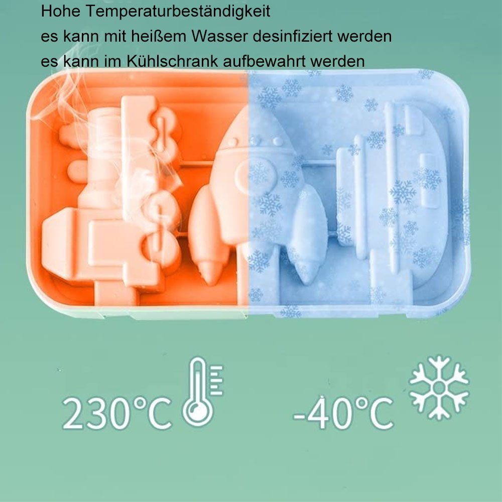 Silikon-Eislutscher-Formen Kreative DIY Eisform NUODWELL für 2 Grün-1 Kinder Stück