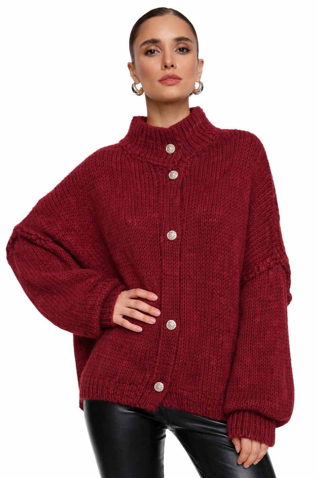 Worldclassca Cardigan WORLDCLASSCA Damen Cardigan Oversize Strickjacke mit Knöpfen Fashion Neue Kollektion - Stilvolle und gemütliche Strickmode für Damen