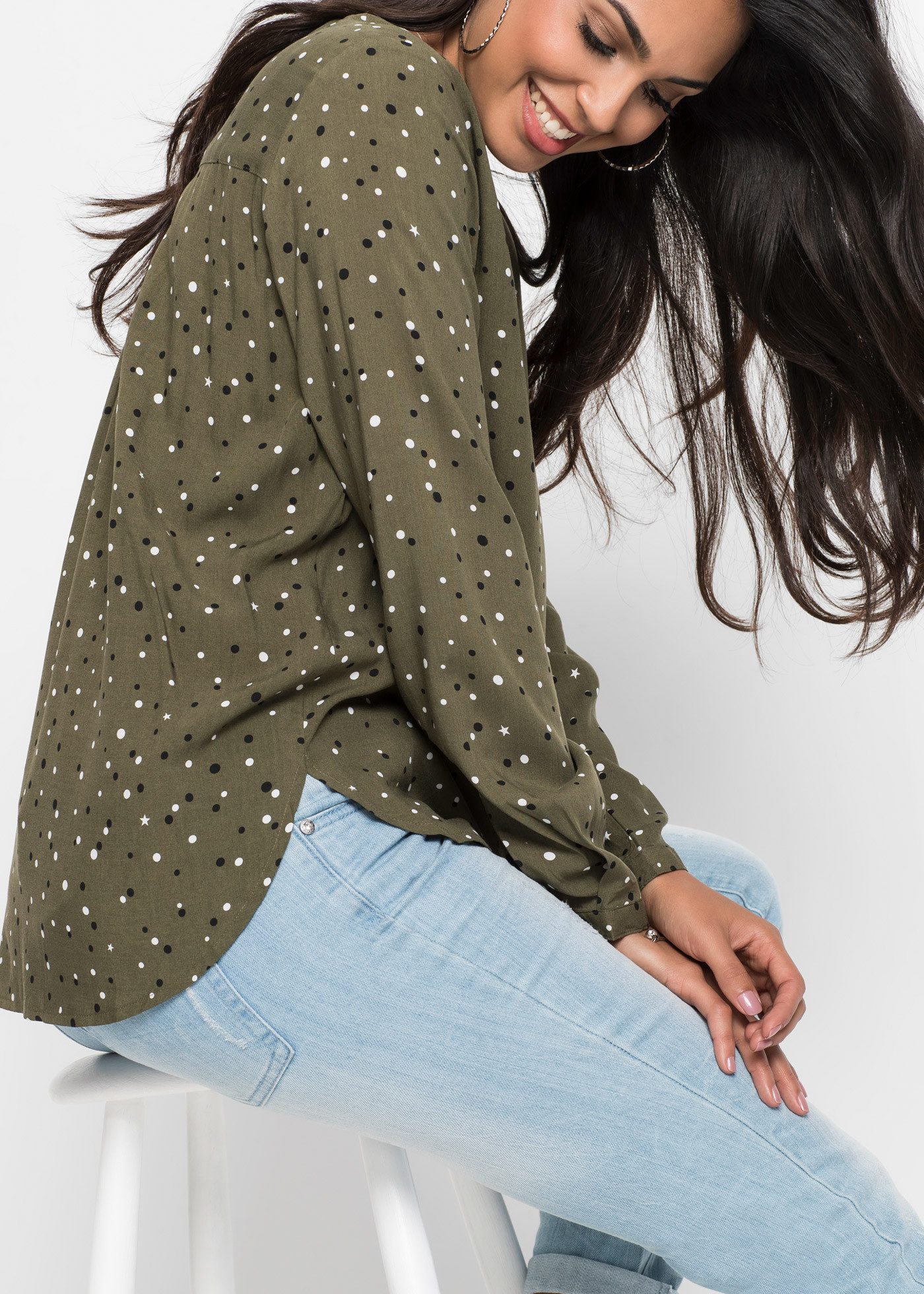 bonprix Langarmbluse günstig online kaufen