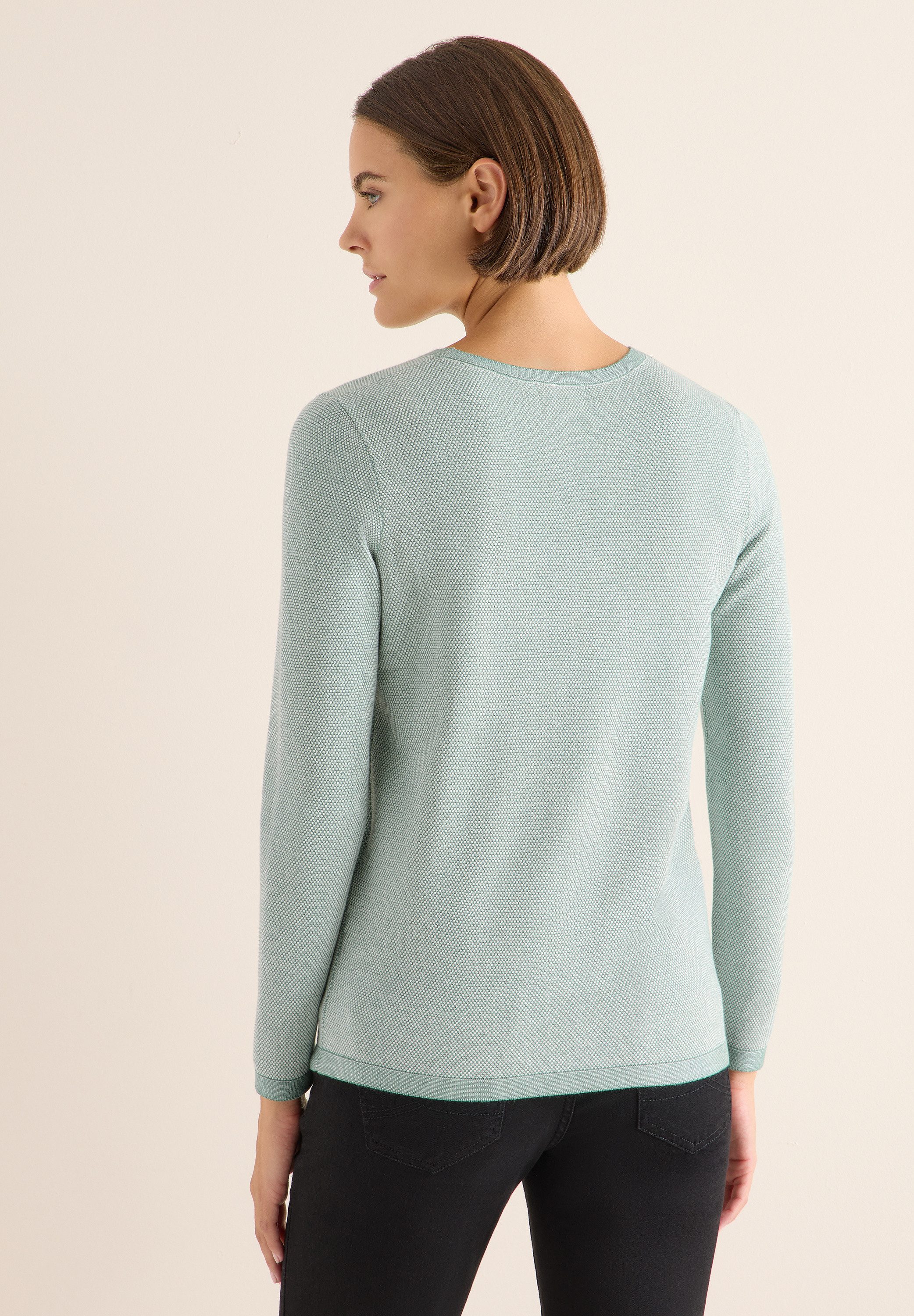 CECIL Strickpullover mit Materialmix