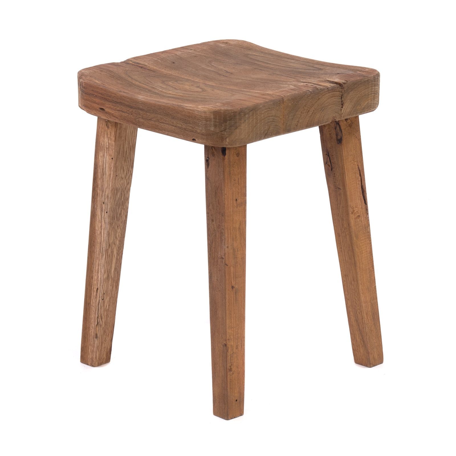 DESIGN DELIGHTS Hocker HOLZHOCKER "LUPO", 40x30 cm (HxB), Teak / Mahagoni, Sitzhocker