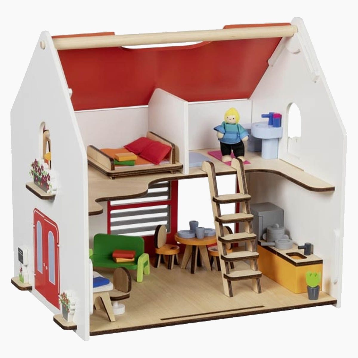 goki Puppenhaus Tragbares Puppenhaus Eco House, günstig online kaufen