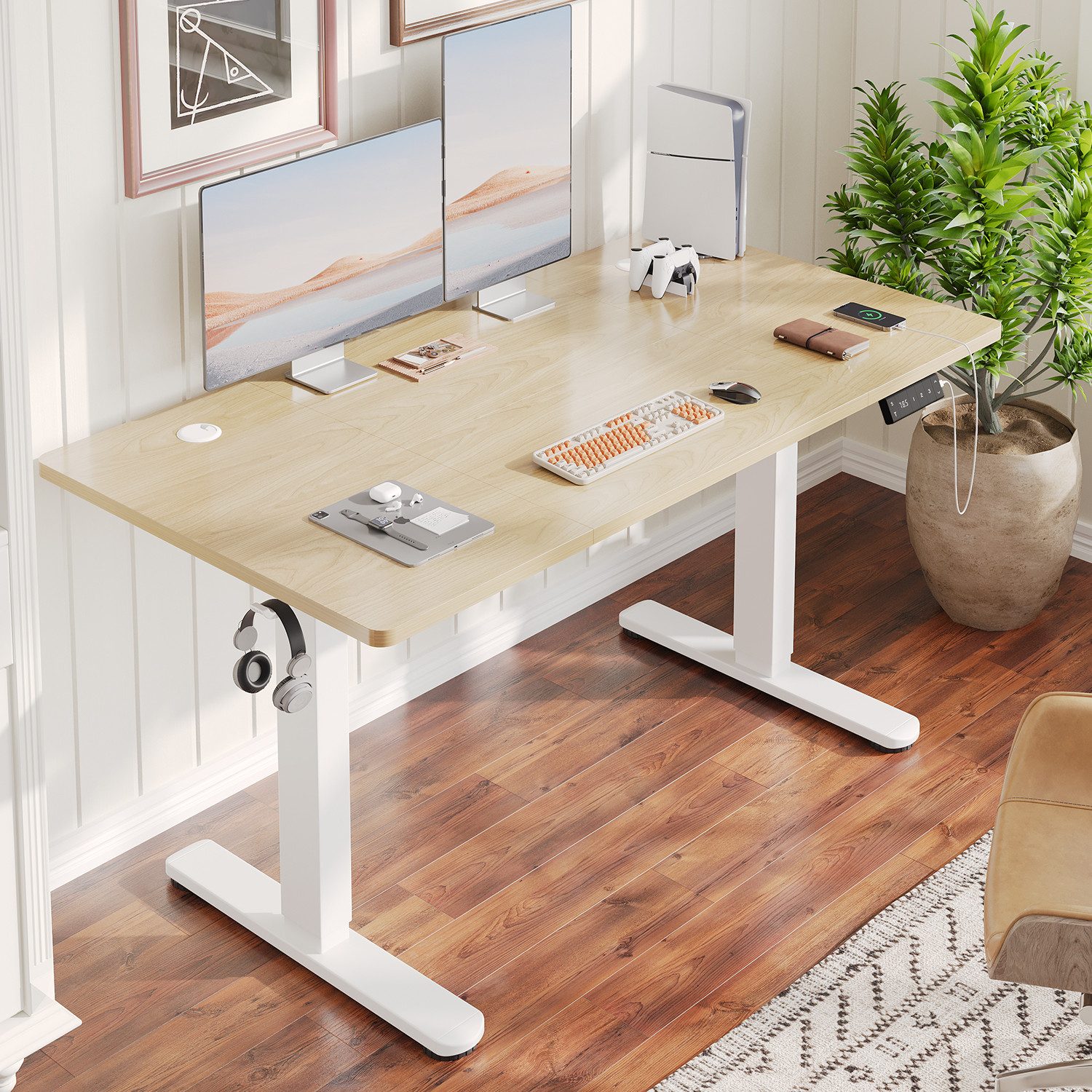 HOMALL Schreibtisch Höhenverstellbarer Schreibtisch mit 3 Höhen-Speicherfun günstig online kaufen