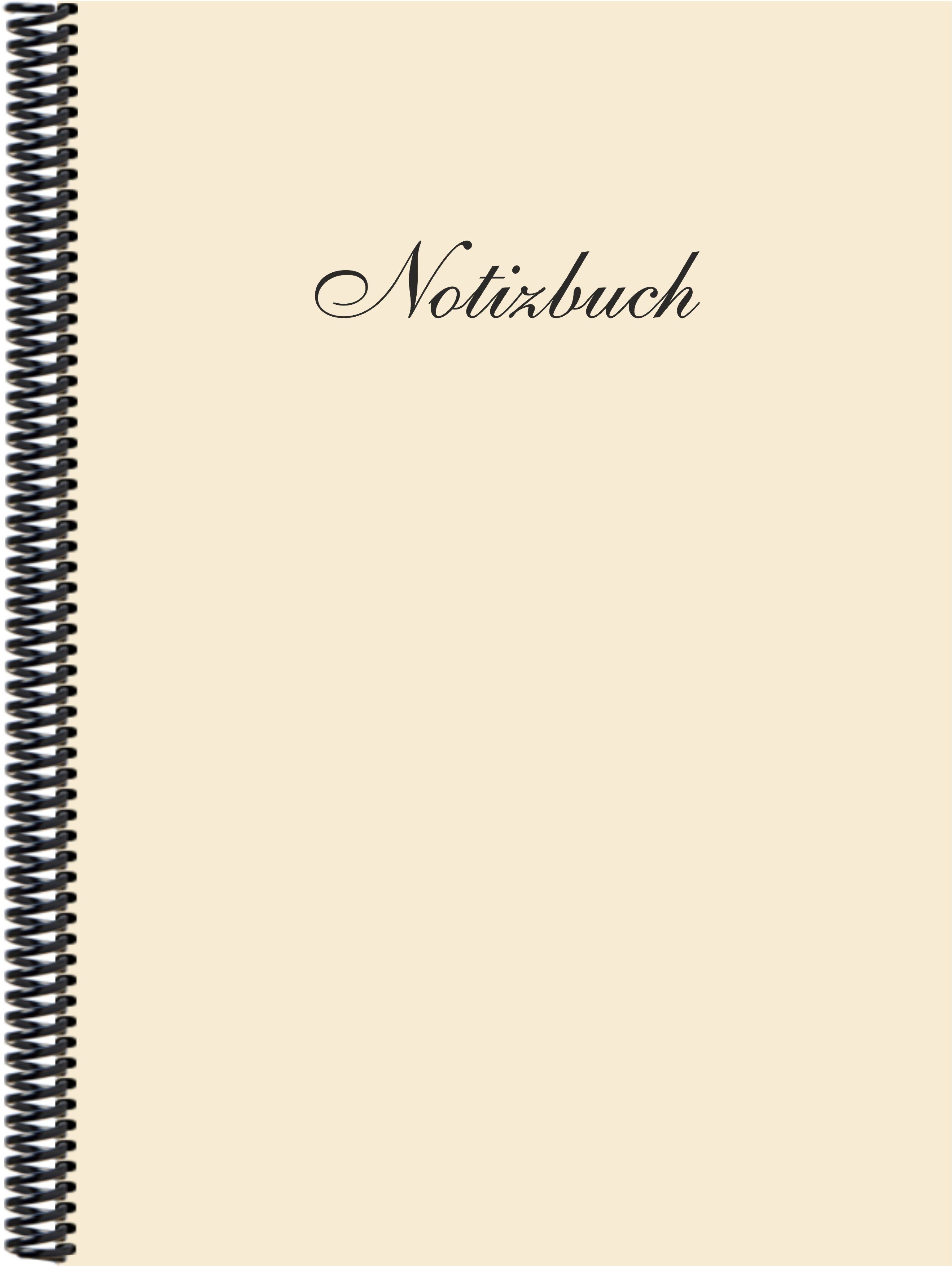 E&Z Verlag Gmbh Notizbuch Notizbuch DINA4 liniert, in der Trendfarbe beige