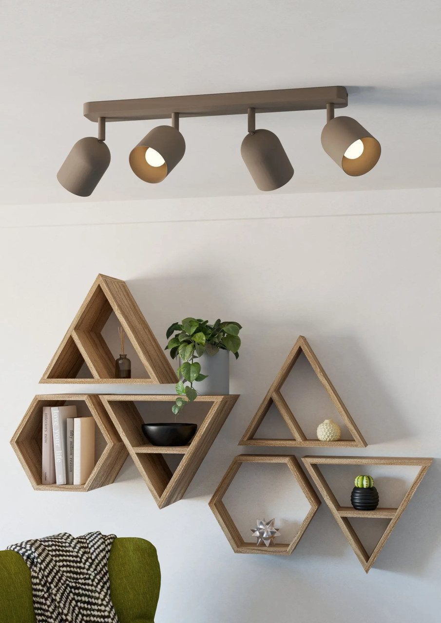 EGLO LED Deckenstrahler Eglo Leuchten 4er Spot Tilston sandfarben 58 x 21, günstig online kaufen