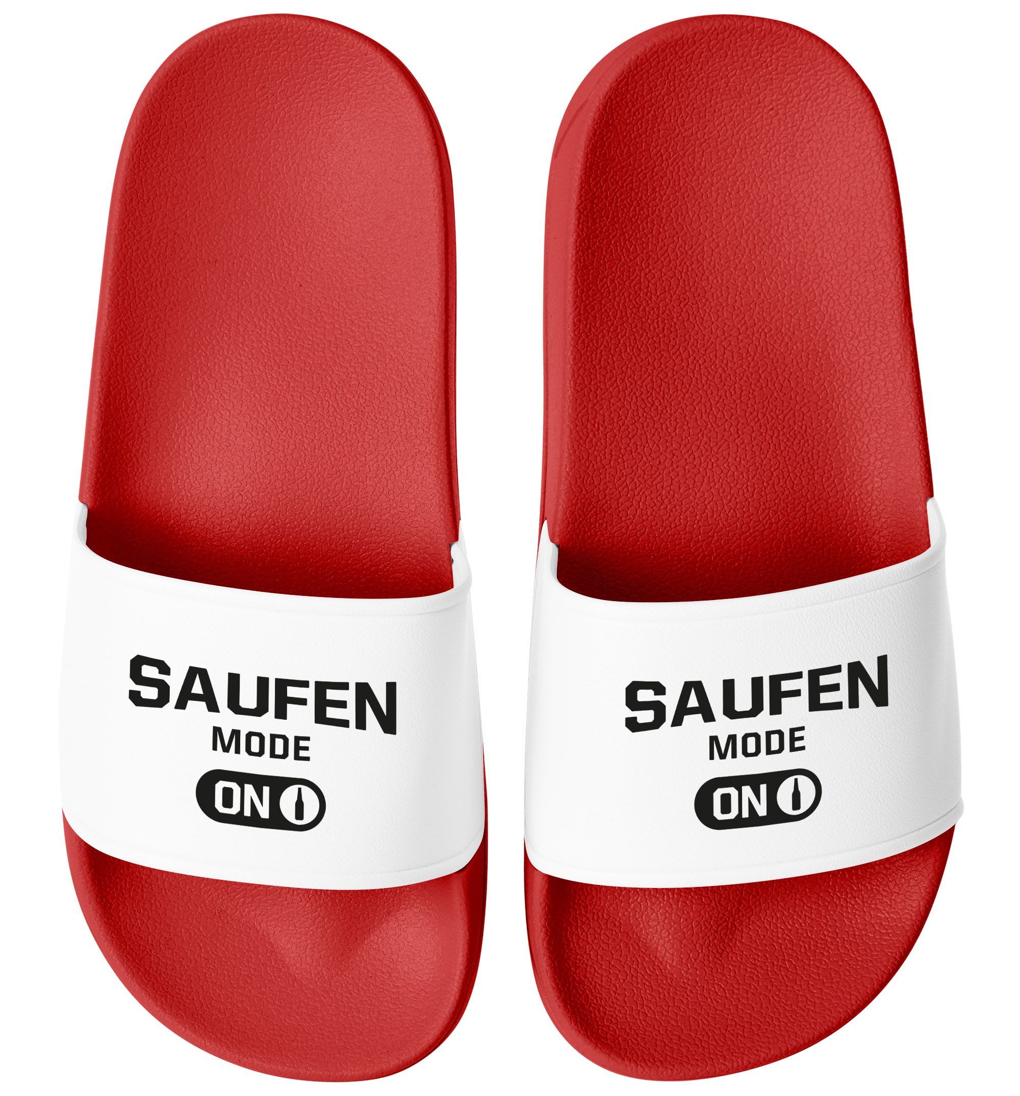 Badeschlappen Badelatschen Saufen Mode on mit Aufdruck Bedruckt Badesandale