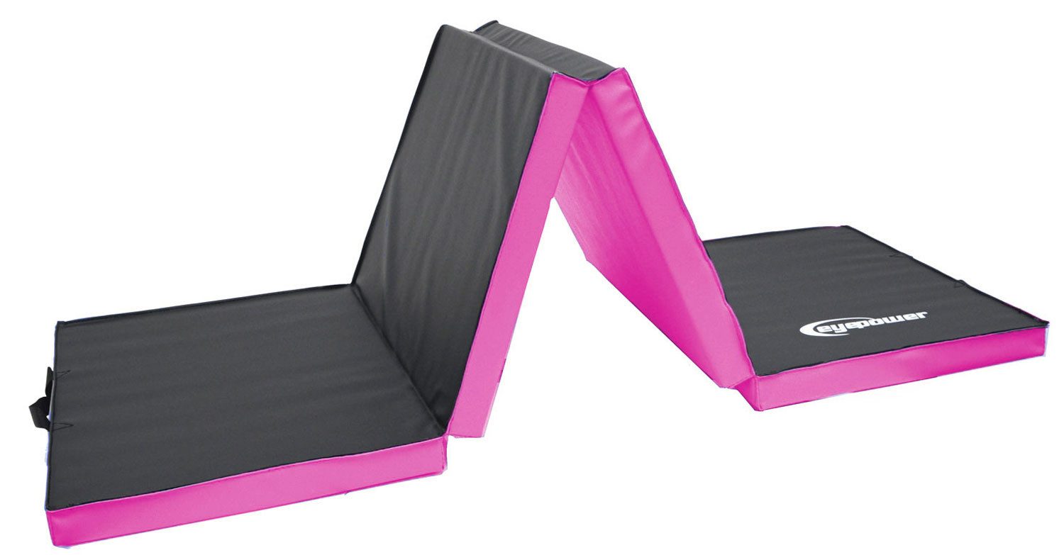 eyepower Weichbodenmatte 180 x 60 x 5 cm - XL Turnmatte für Zuhause - Faltbare Gymnastikmatte, Bodenturnmatte - Klappbare Fitnessmatte - Fallschutzmatte für Kinder
