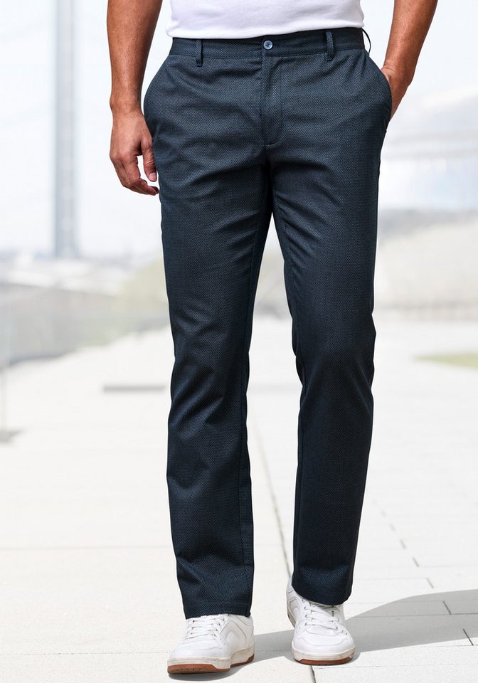 H.I.S Stoffhose aus leicht elastischer Struktur-Qualität bequeme Hose in 3 Längen: 30 & 32 & 34