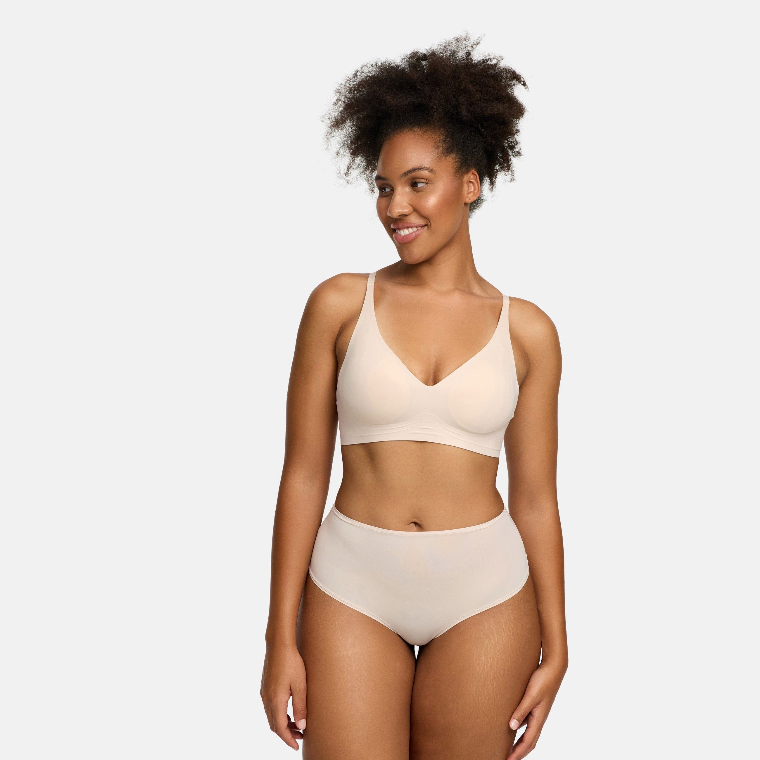 cfab (creamy fabrics) Bügelloser BH Comfort Push-Up BH-Sand-XL (1-tlg)