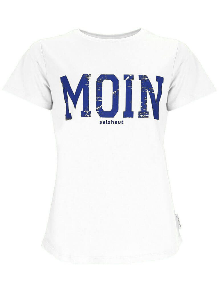 salzhaut T-Shirt Damen Kurzarm-Shirt Steentje mit Moin-Print und Rundhalsausschnitt