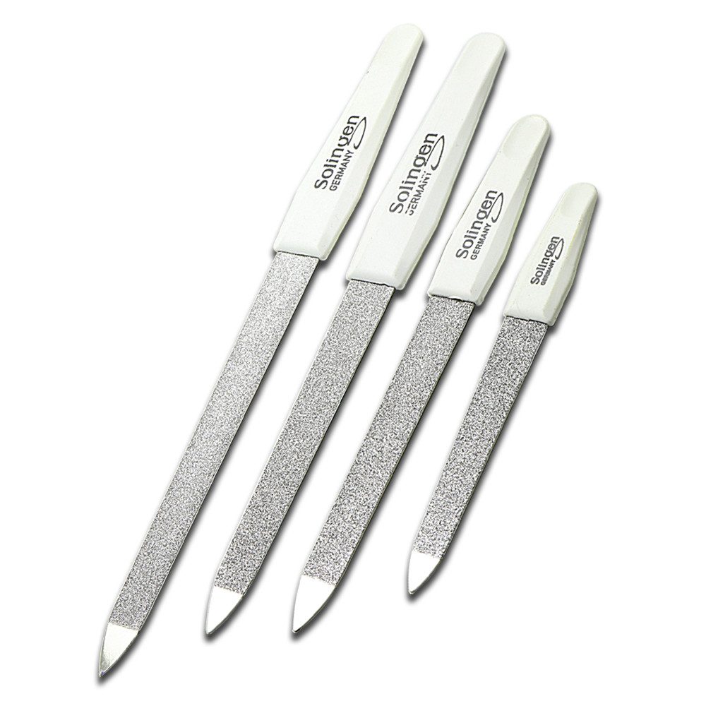 SMI Saphir-Nagelfeile 4 Saphirnagelfeile Solingen Saphir Nagelfeilen Fingernägel Fußnägel, 4-tlg., Fein, Grob
