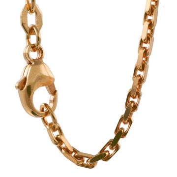 HOPLO Goldkette Ankerkette diamantiert Länge 45cm - Breite 2,0mm - 750-18 Karat Gold, Made in Germany