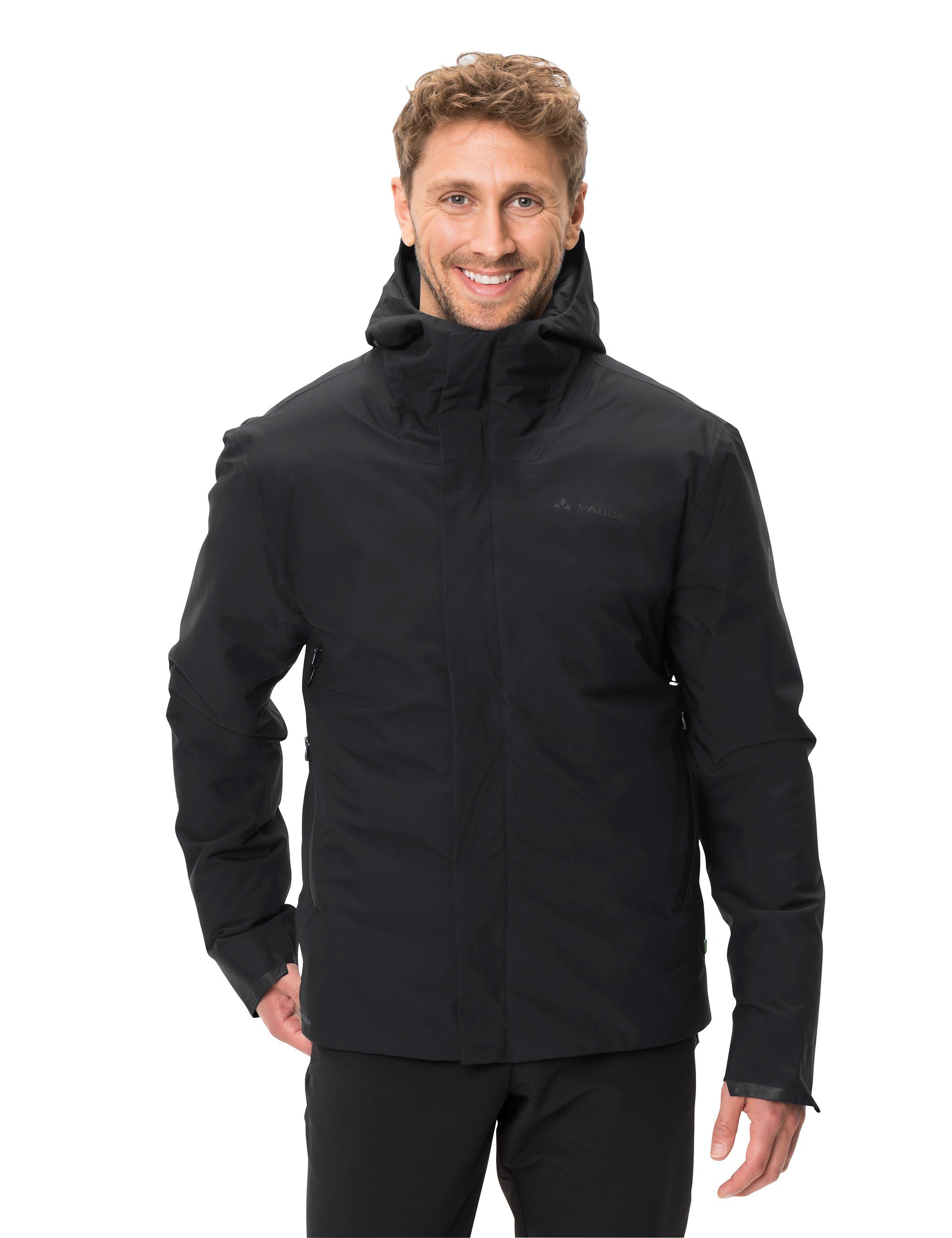 Outdoorjacke Jacket (1-St) Rain Klimaneutral black Cyclist kompensiert Men's Warm VAUDE