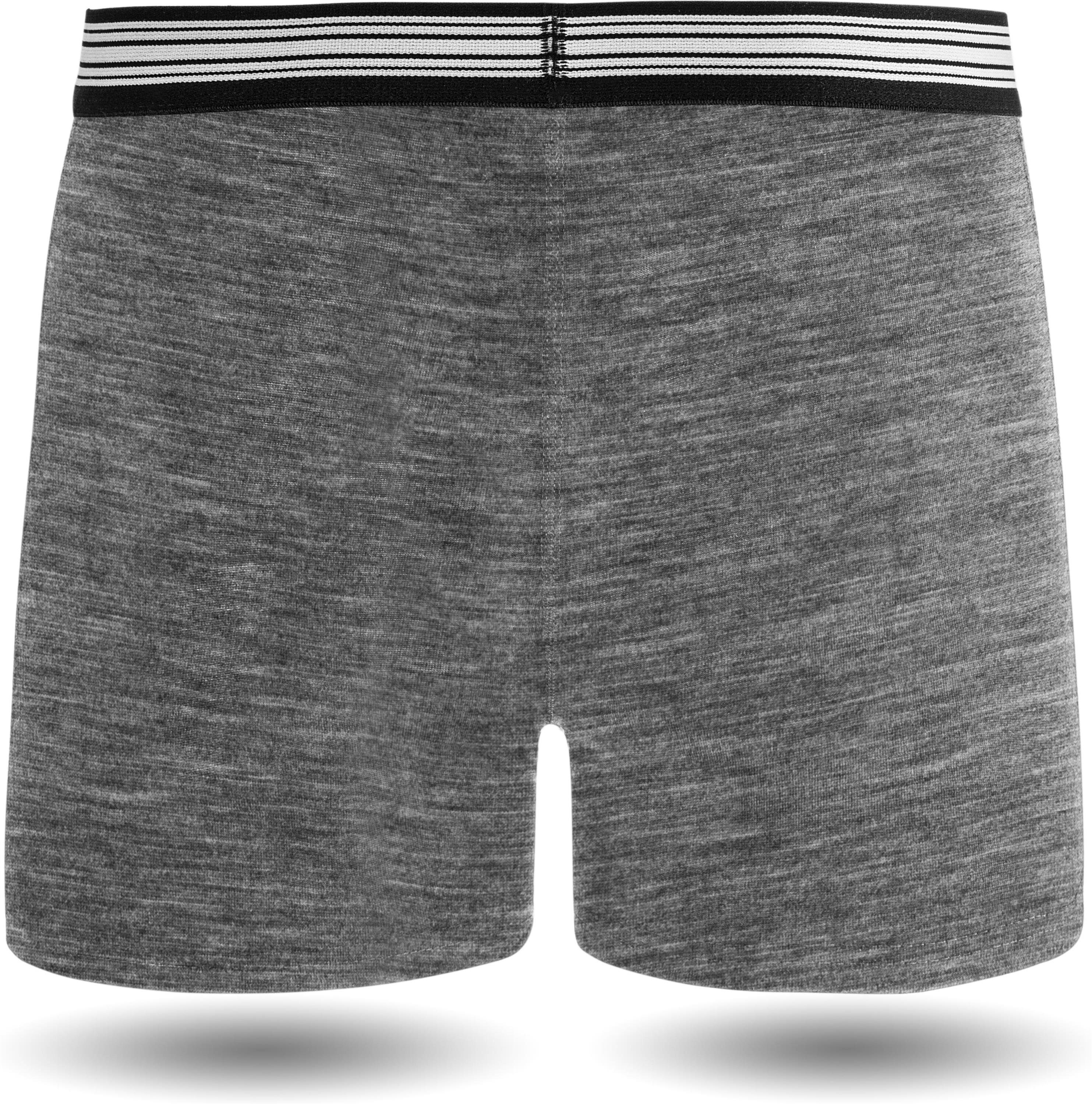 normani Retro Boxer 2er Pack Herren Merino Boxershorts Unterhose Sportunterhose Funktionsunterwäsche aus 100% Merinowolle – Bild 4 von 5