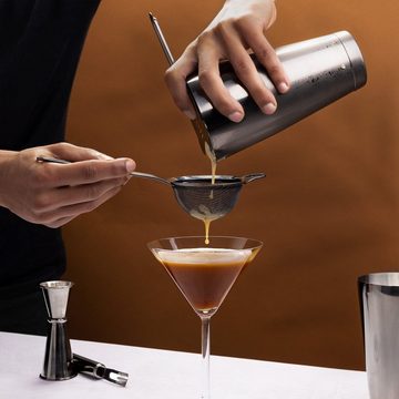 Navaris Cocktail Shaker, Edelstahl, Cocktailset Cocktailmixer - 11-teiliges Mixer Set