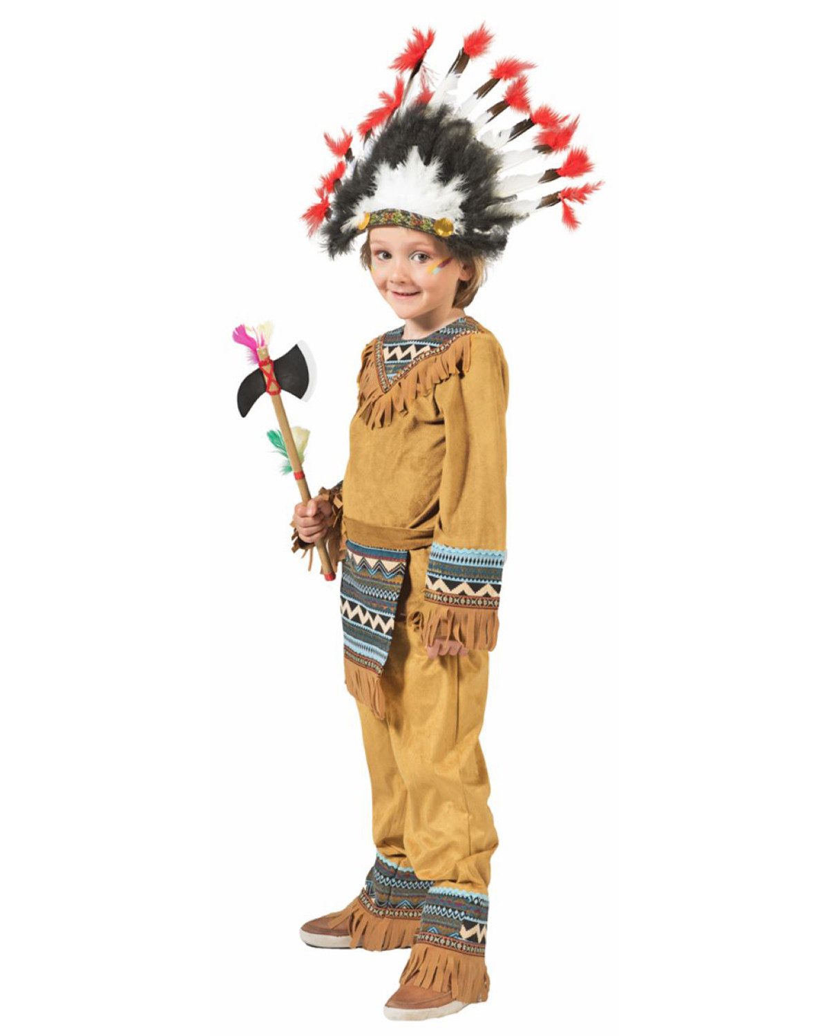 Kostüm Häuptling Kostüm 'Cherokee' für Jungen, Kinderkos