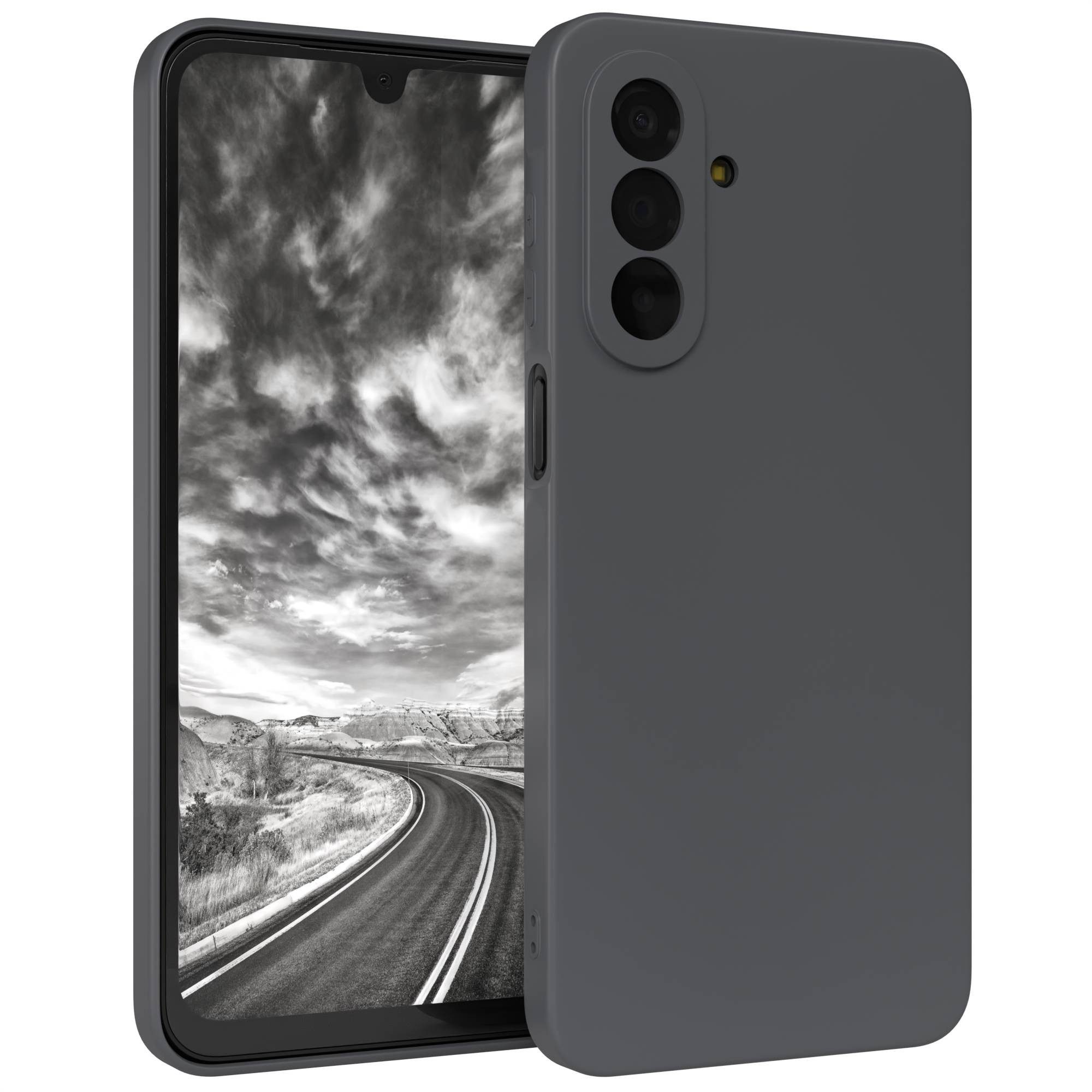 EAZY CASE Handyhülle TPU Hülle für Samsung Galaxy A17 6,7 Zoll, Hülle mit Kameraschutz Handycase Soft Smart Slimcover matt Dunkelgrau