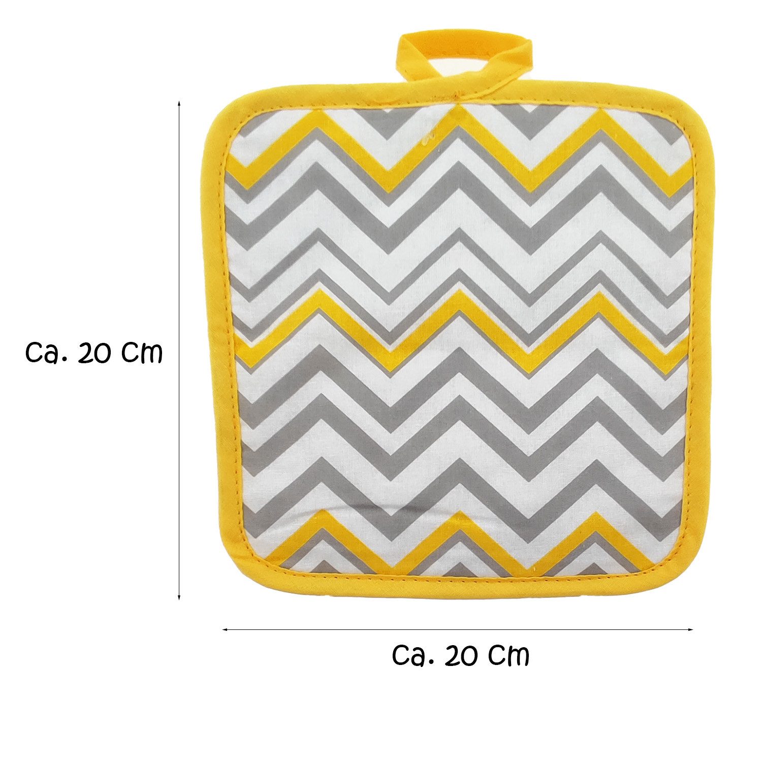 varivendo Topflappen 2er Topflappen ca.20 x 20cm, 4-fach sortiert, (Paar, 1 günstig online kaufen