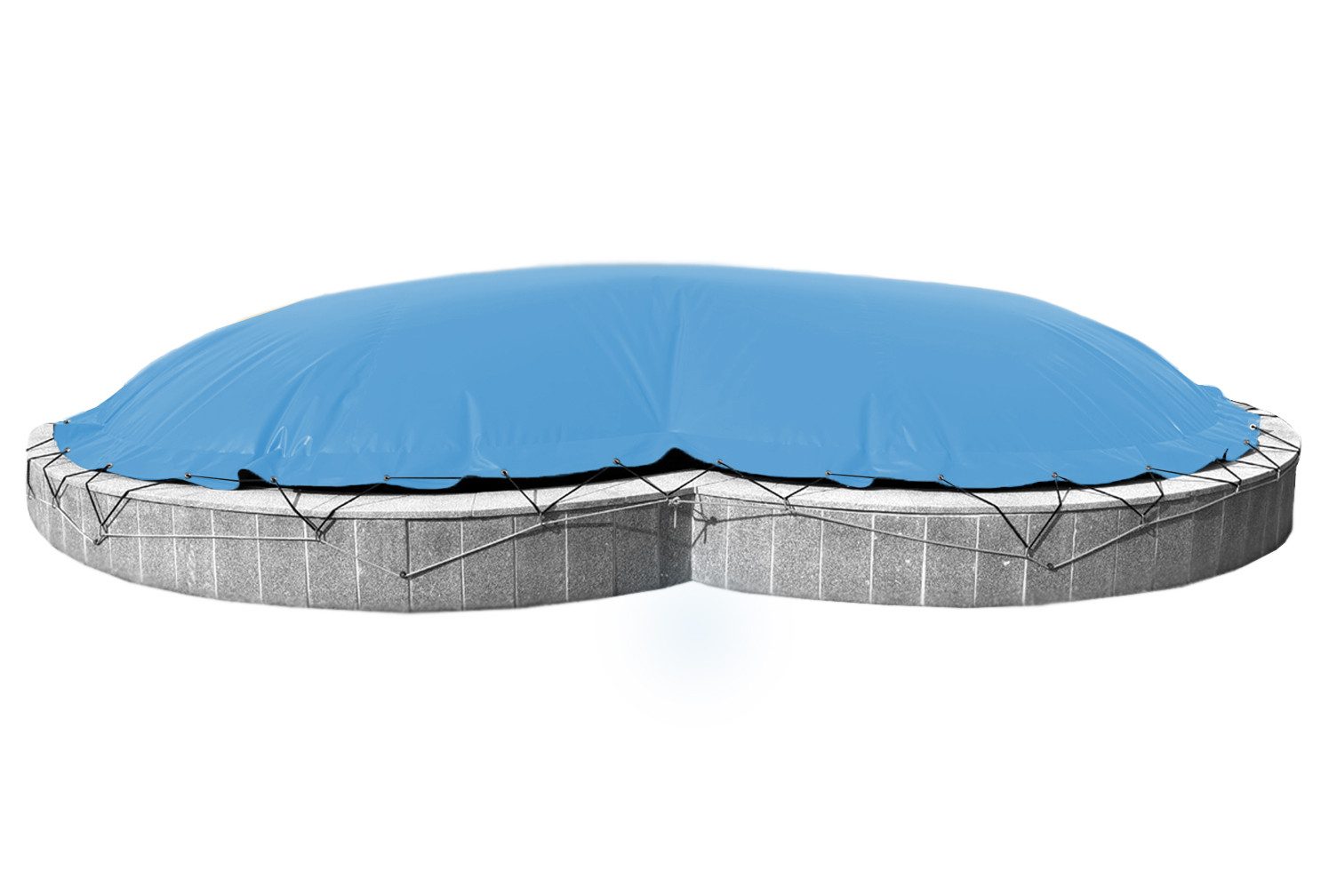 AirDeluxe Pool-Abdeckplane Aufblasbare achtform Poolabdeckung Poolplane, günstig online kaufen