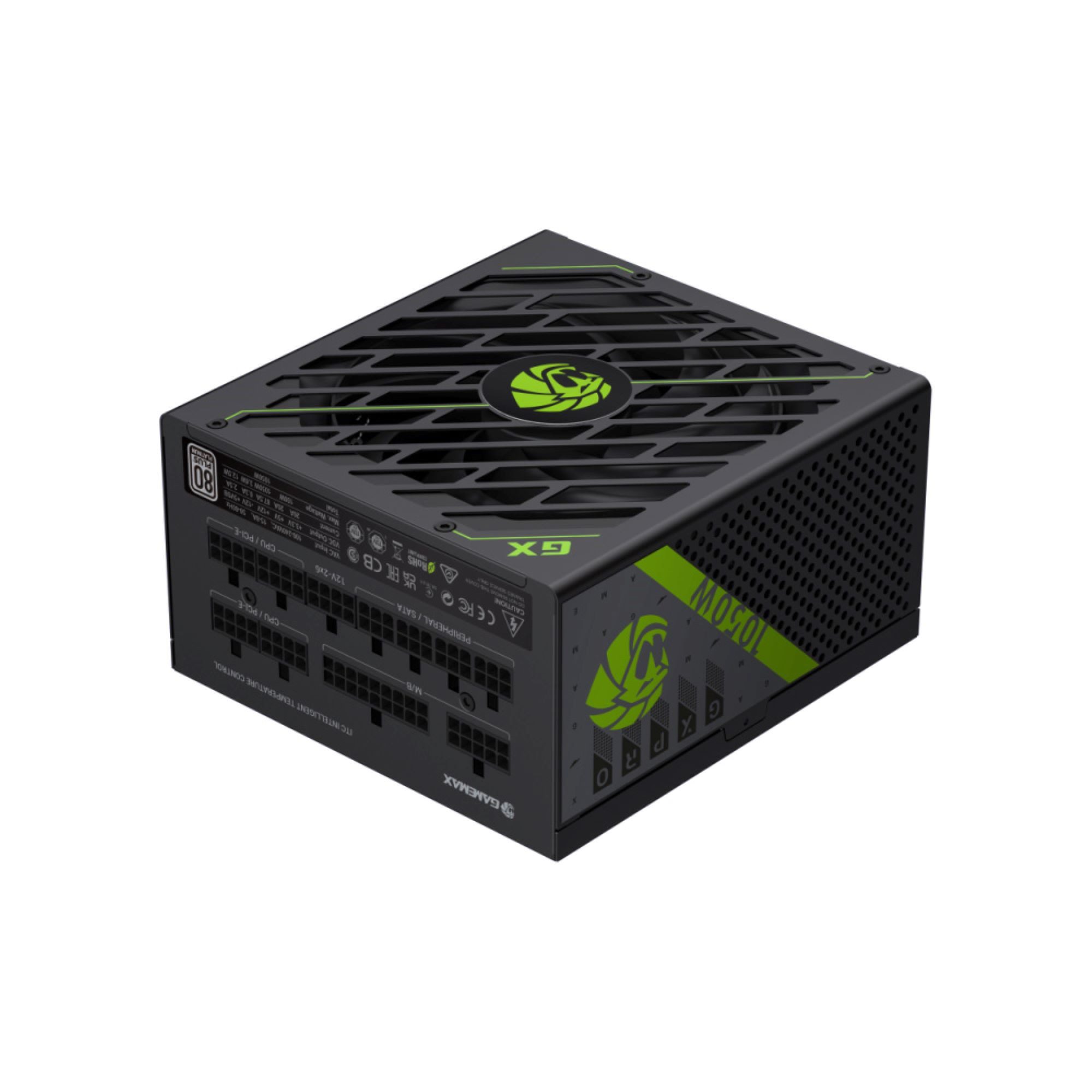 GAMEMAX GX-1050 PRO WH 1050W 80 Plus Platinum ATX3.0 PCIe5.0 PC-Netzteil (12V-2*6-Anschluss, Kabelmanagement)