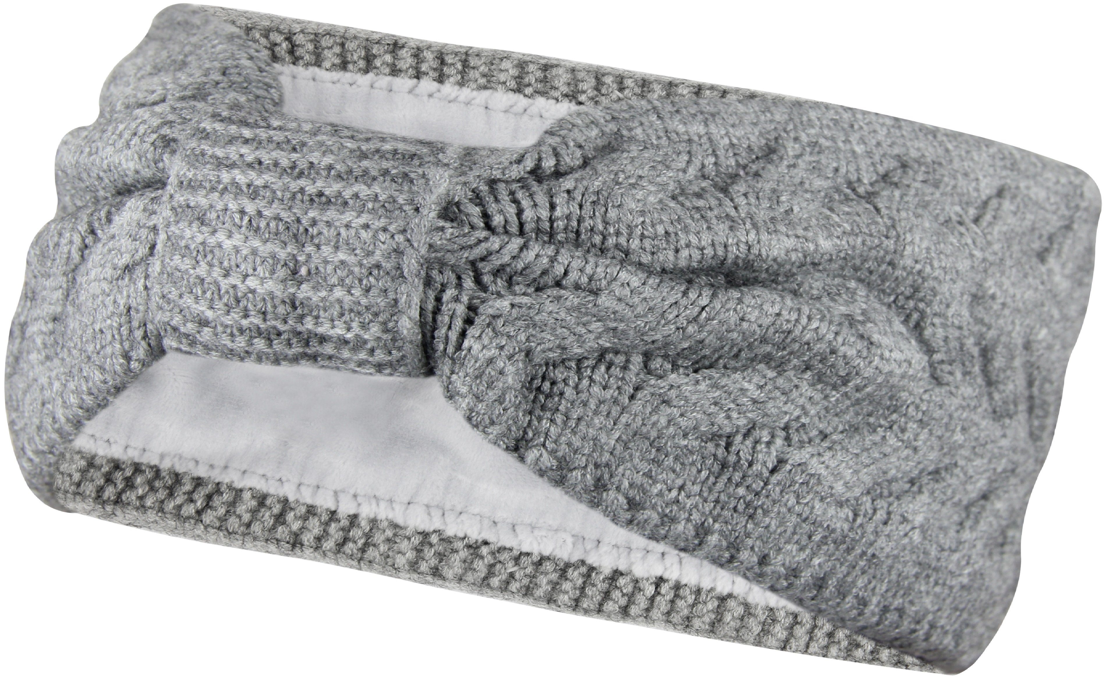 Stirnband gefüttertes Damen Strick Haarband, Mädchen Ohrenwärmer