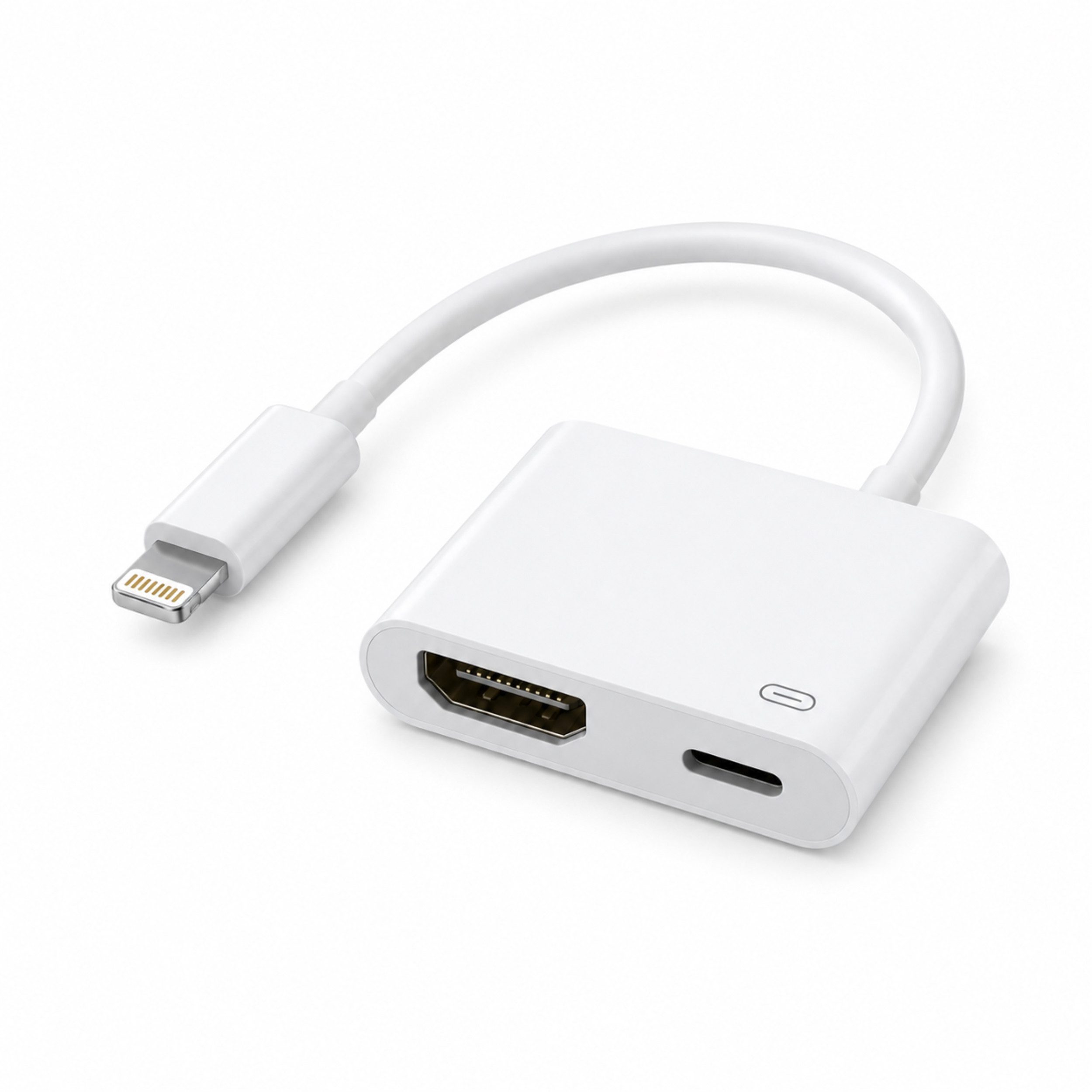 PlugUp Lightning auf HDMI Adapter für iPhone & iPad zur Bildschirmspiegelung HDMI-Adapter Lightning zu HDMI Typ A, HDMI Adapter mit 1080p Full HD @ 30Hz, Plug & Play