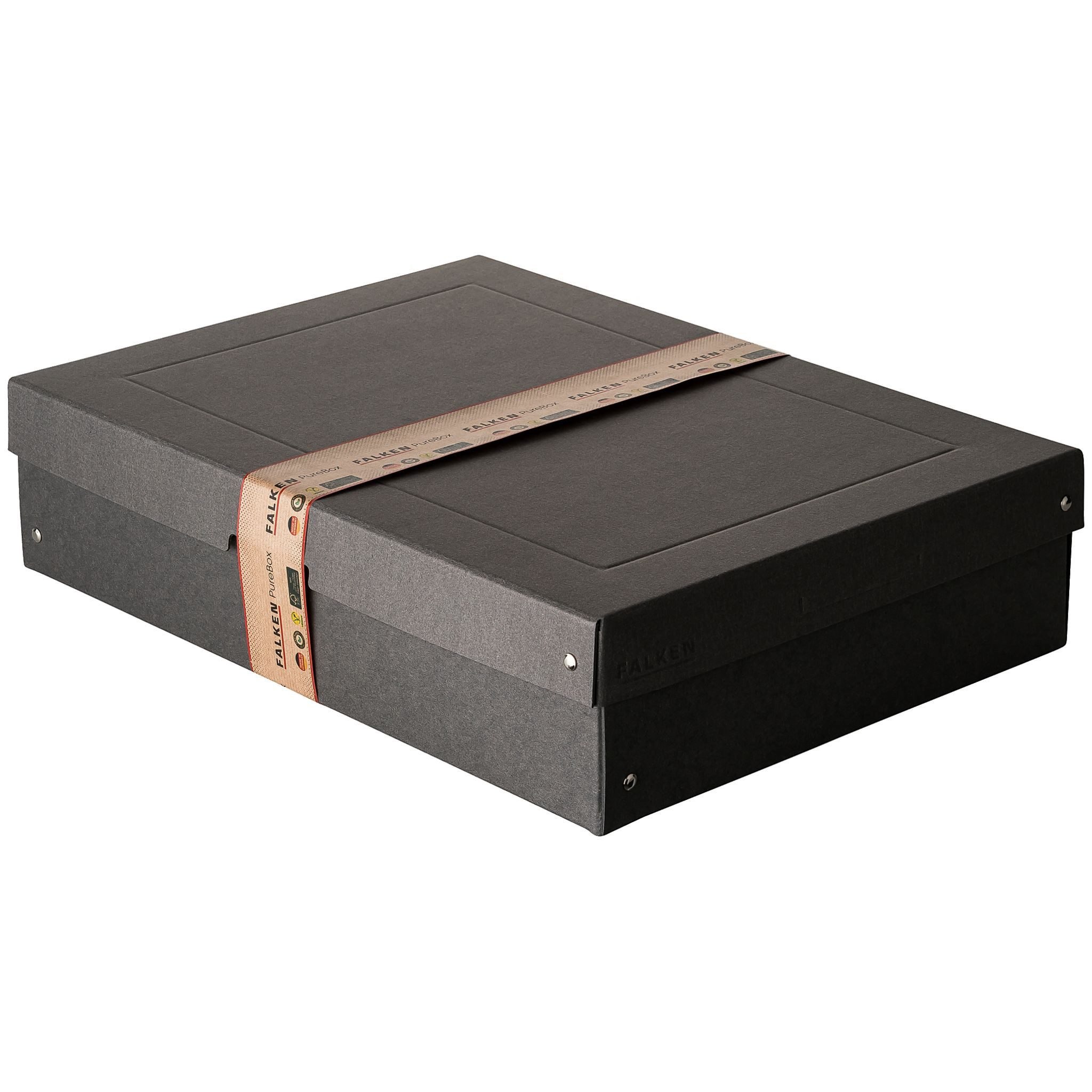 Aufbewahrungsbox Falken AufbewahrungsboxPURE BoxBlack 22001688 A3 100mm sw