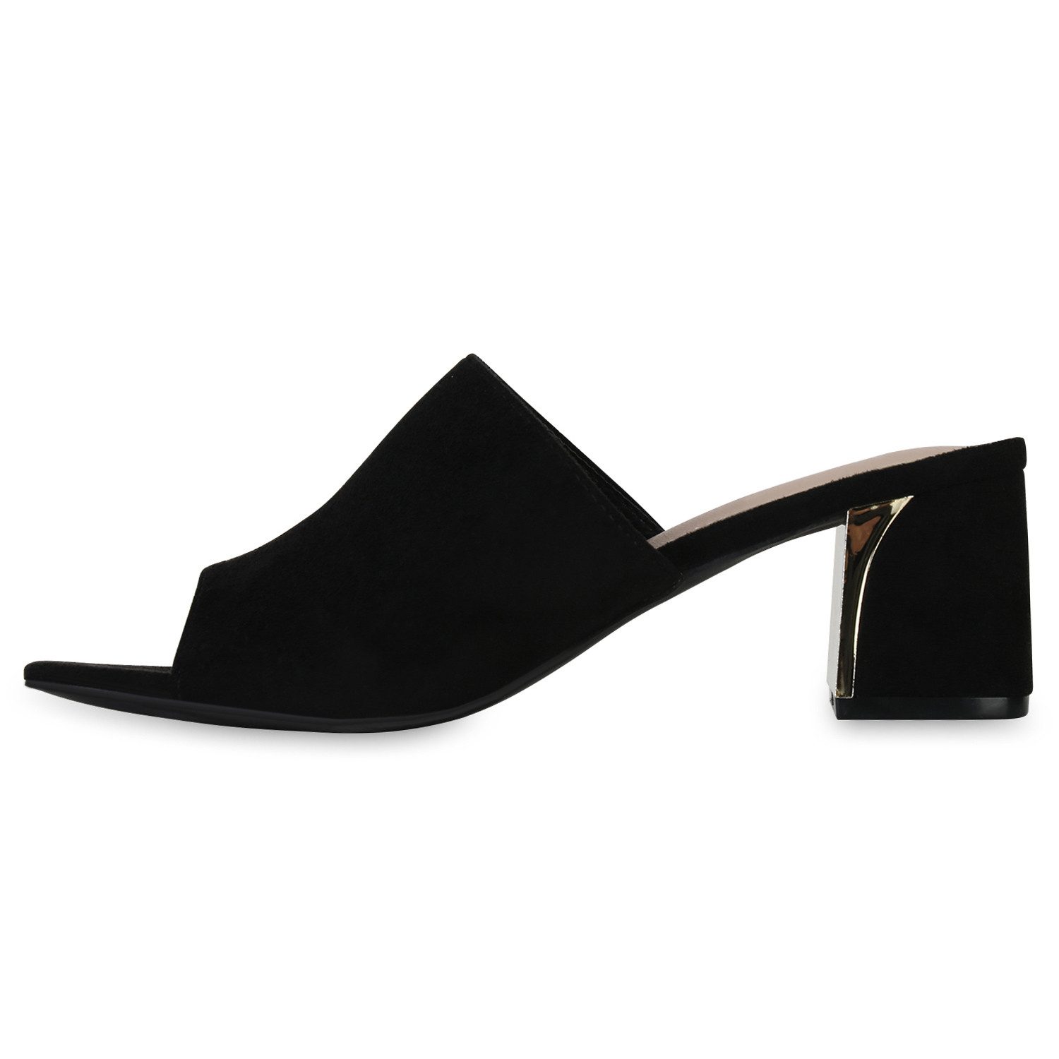 VAN HILL 840884 Sandalette Damen Pantoletten Sandaletten Klassische Basic B günstig online kaufen