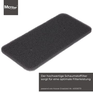 McFilter Ersatzfilter (4 Stück) Schwammfilter geeignet für Candy Hoover Filter 40006731, Zubehör für Trockner, Filterschwamm für Wärmepumpentrockner, I 275 x 125 mm I Sockelfilter, Flusenfilter, abwaschbar