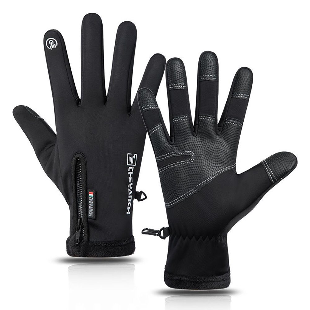 A0354 Warme Anti-Rutsch Touchscreen Fahrradhandschuhe Handschuhe, Alster Herz Winddicht Alster Herz Winter Fahrradhandschuhe,